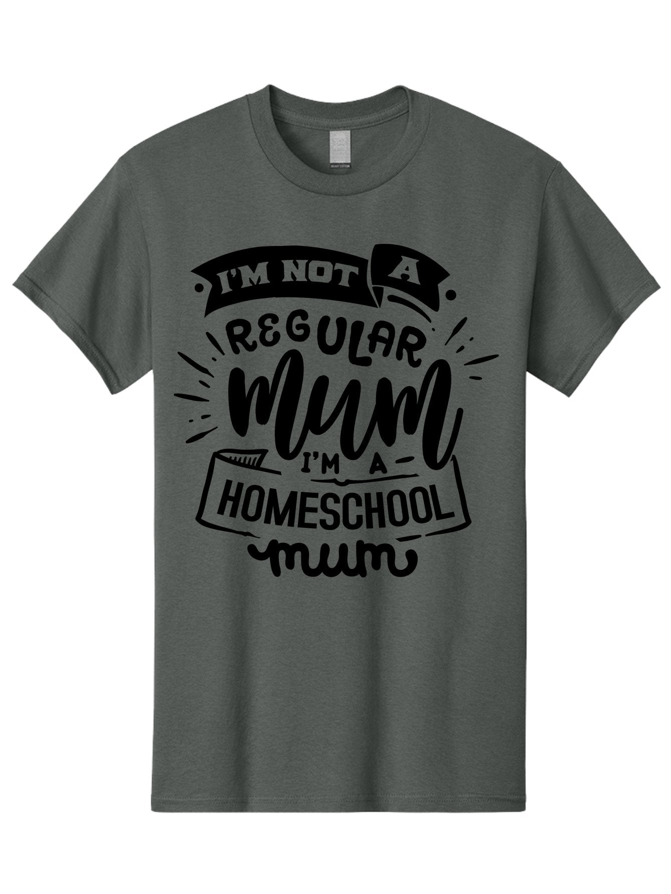 I-M-Not-A-Regular-Mum-I-M-A-Homeschool-Mum-1 Men'S Graphic Tee, 100% Cotton, Comfortable Casual Summer Wear, Machine Washable, Homeschool Mom, Proud Parent, Education At Home, Mom Life, Homeschooling Journey, Alternative Education, Aab405 4