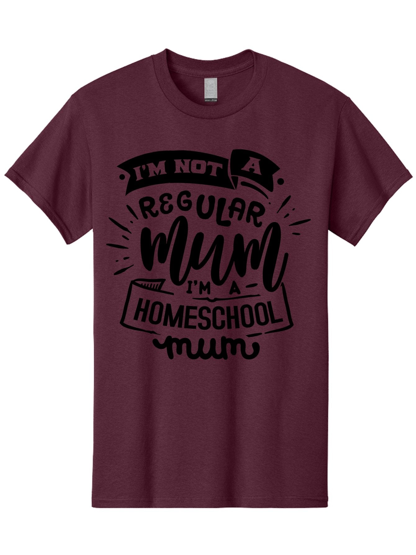I-M-Not-A-Regular-Mum-I-M-A-Homeschool-Mum-1 Men'S Graphic Tee, 100% Cotton, Comfortable Casual Summer Wear, Machine Washable, Homeschool Mom, Proud Parent, Education At Home, Mom Life, Homeschooling Journey, Alternative Education, Aab405 7