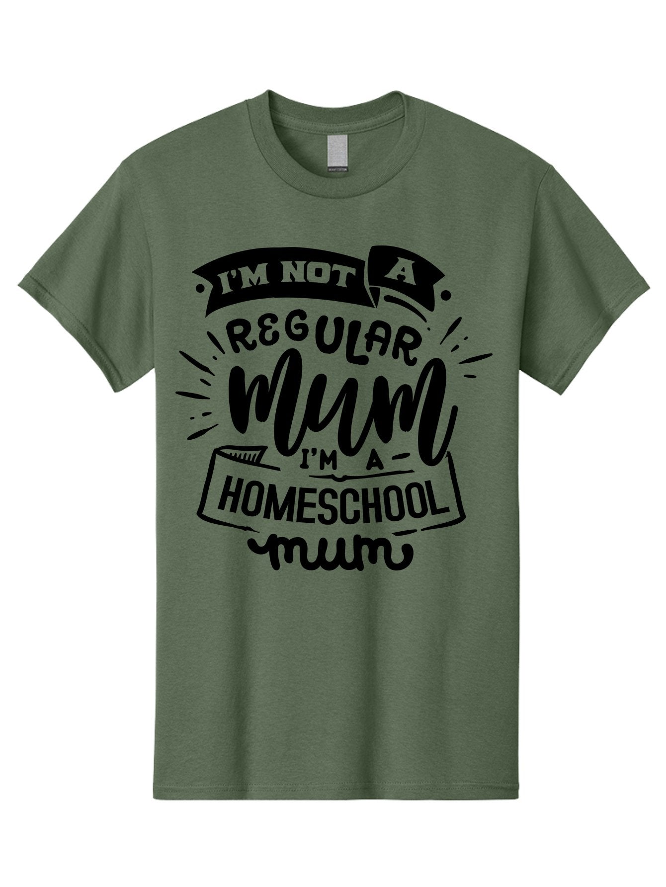 I-M-Not-A-Regular-Mum-I-M-A-Homeschool-Mum-1 Men'S Graphic Tee, 100% Cotton, Comfortable Casual Summer Wear, Machine Washable, Homeschool Mom, Proud Parent, Education At Home, Mom Life, Homeschooling Journey, Alternative Education, Aab405 3