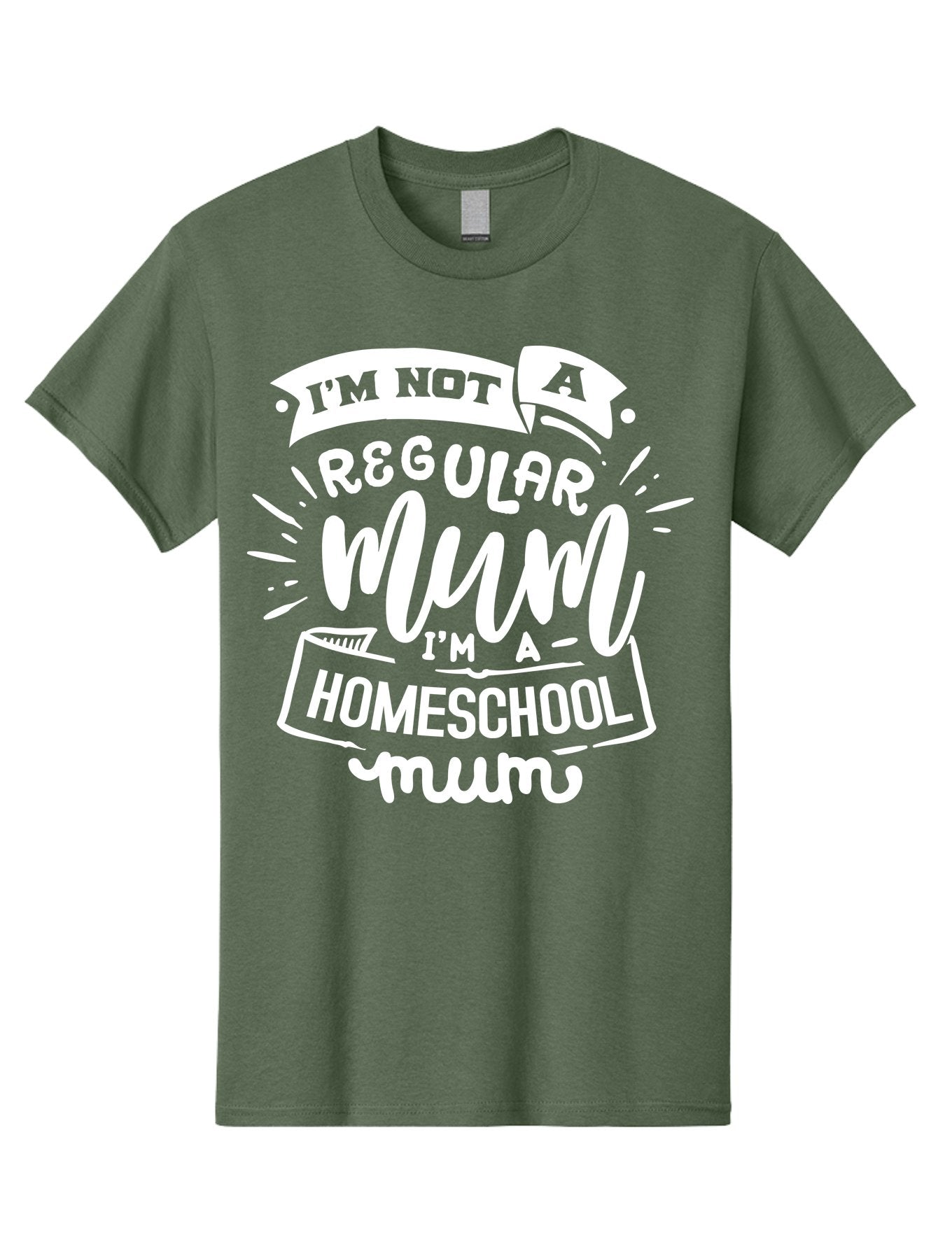 I-M-Not-A-Regular-Mum-I-M-A-Homeschool-Mum Men'S Graphic Tee, 100% Cotton, Comfortable Casual Summer Wear, Machine Washable, Homeschool Mom, Proud Parent, Alternative Education, Mom Life, Homeschooling, Parenting Tips, Education At Home, Aab406 9