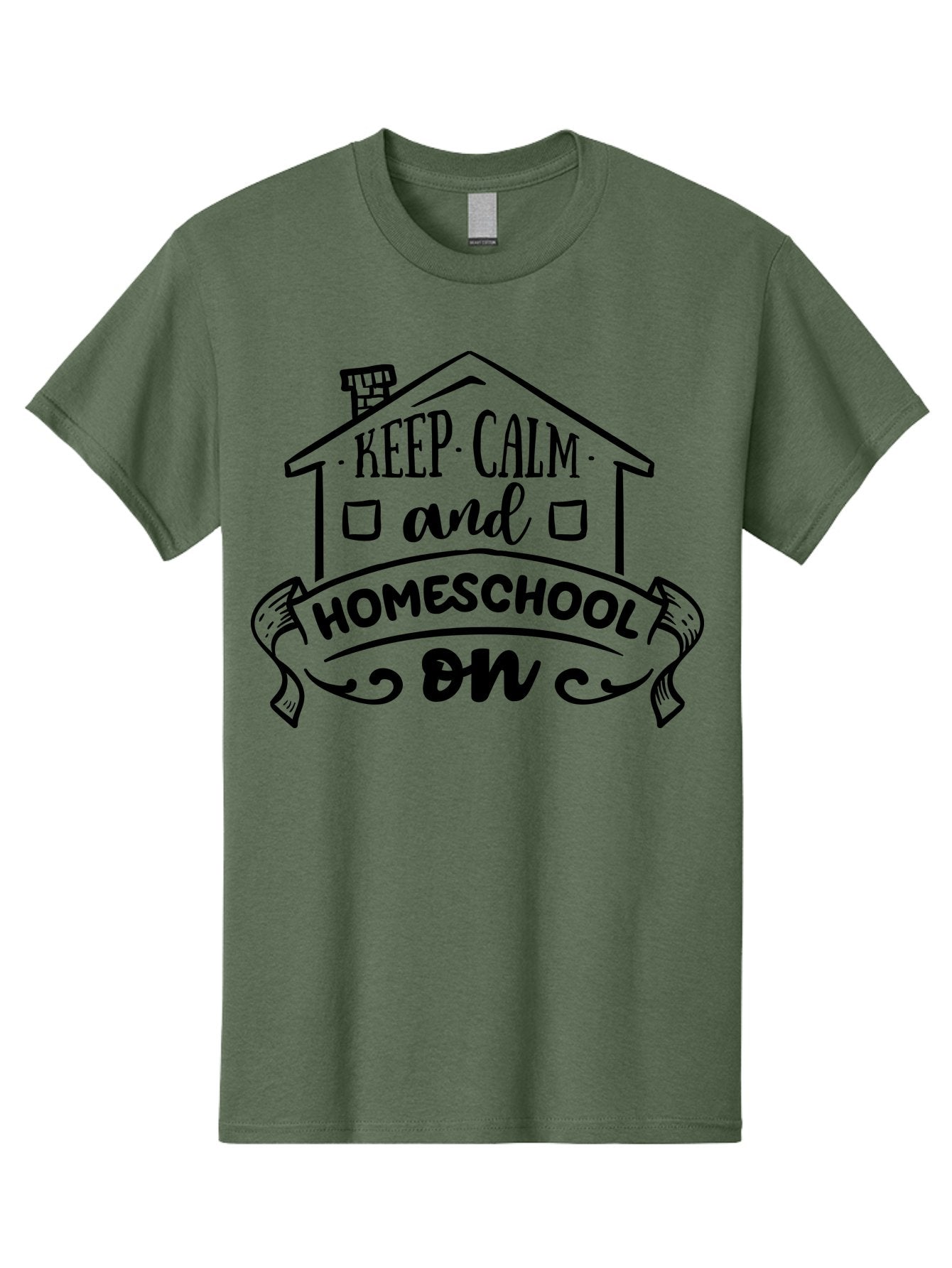 Keep-Calm-And-Homeschool-On-1 Men'S Graphic Tee, 100% Cotton, Comfortable Casual Summer Wear, Machine Washable, Homeschooling Inspiration, Keep Calm, Homeschool On, Home Education, Personalized Learning, Alternative Education, Family Learning, Aab407 6