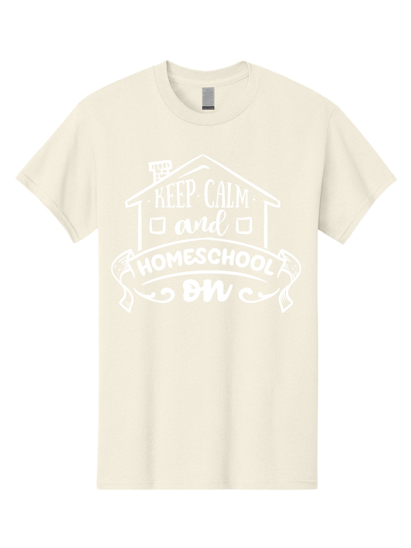 Keep-Calm-And-Homeschool-On Men'S Graphic Tee, 100% Cotton, Comfortable Casual Summer Wear, Machine Washable, Homeschooling, Homeschool, Keep Calm, Homeschool On, Alternative Education, Home Education, Learning At Home, Family Education, Aab408 7