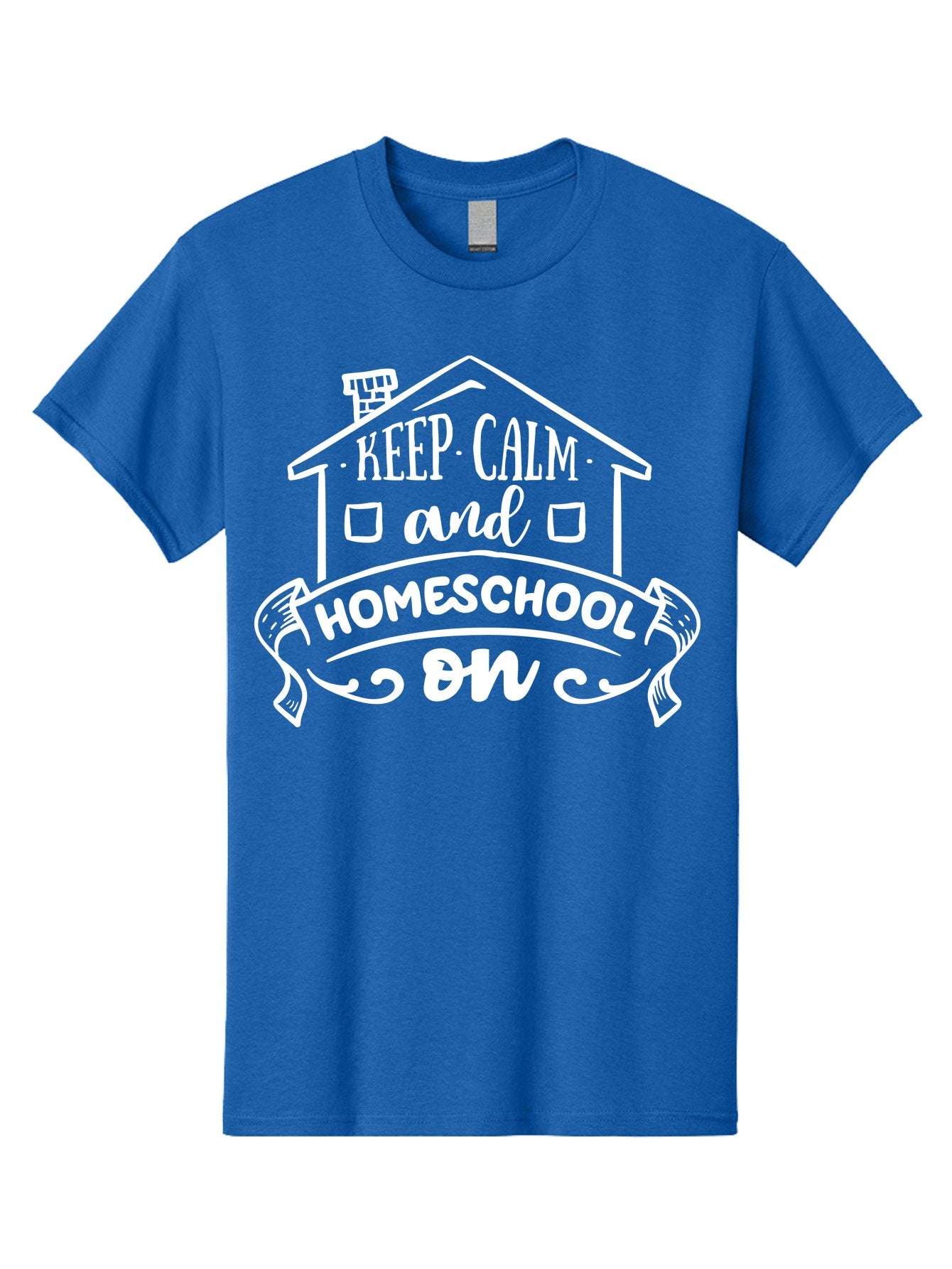 Keep-Calm-And-Homeschool-On Men'S Graphic Tee, 100% Cotton, Comfortable Casual Summer Wear, Machine Washable, Homeschooling, Homeschool, Keep Calm, Homeschool On, Alternative Education, Home Education, Learning At Home, Family Education, Aab408 10