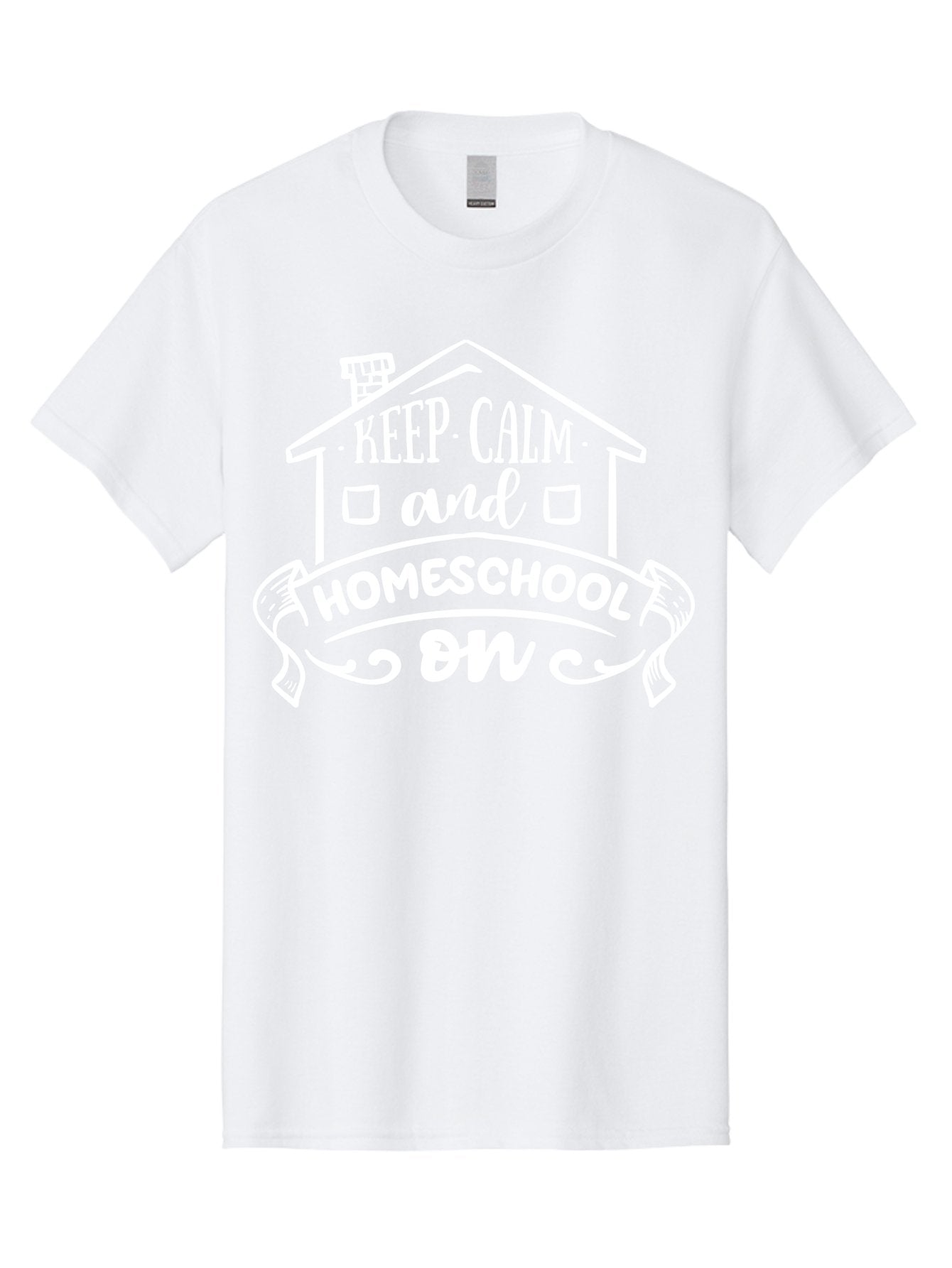 Keep-Calm-And-Homeschool-On Men'S Graphic Tee, 100% Cotton, Comfortable Casual Summer Wear, Machine Washable, Homeschooling, Homeschool, Keep Calm, Homeschool On, Alternative Education, Home Education, Learning At Home, Family Education, Aab408 11