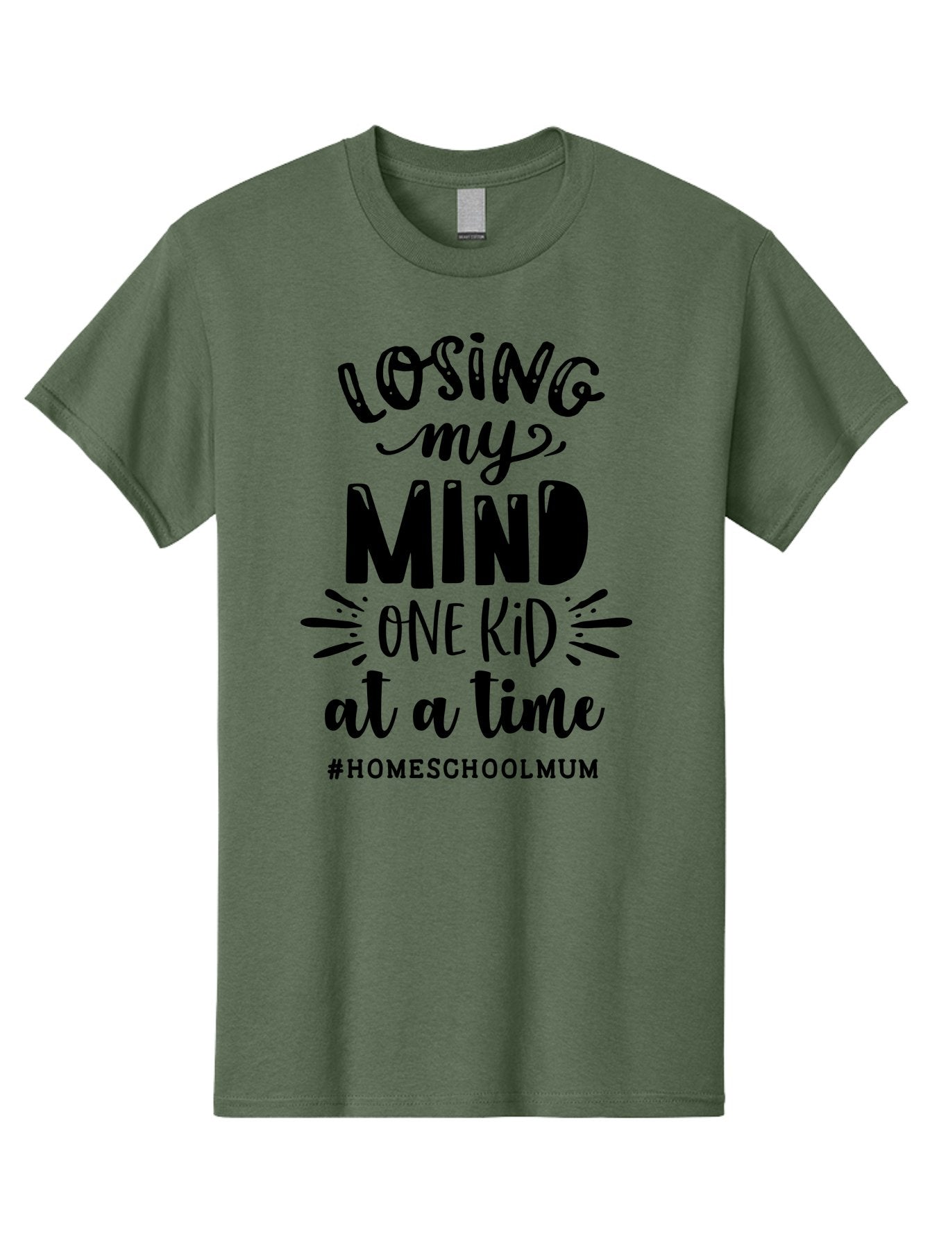 Losing-My-Mind-One-Kid-At-A-Time-1 Men'S Graphic Tee, 100% Cotton, Comfortable Casual Summer Wear, Machine Washable, Humorous Homeschool Mom Quote, Funny Parenting Phrase, Relatable Mom Joke, Homeschooling Struggles, Parenting Humor, Mom Life Aab409 12