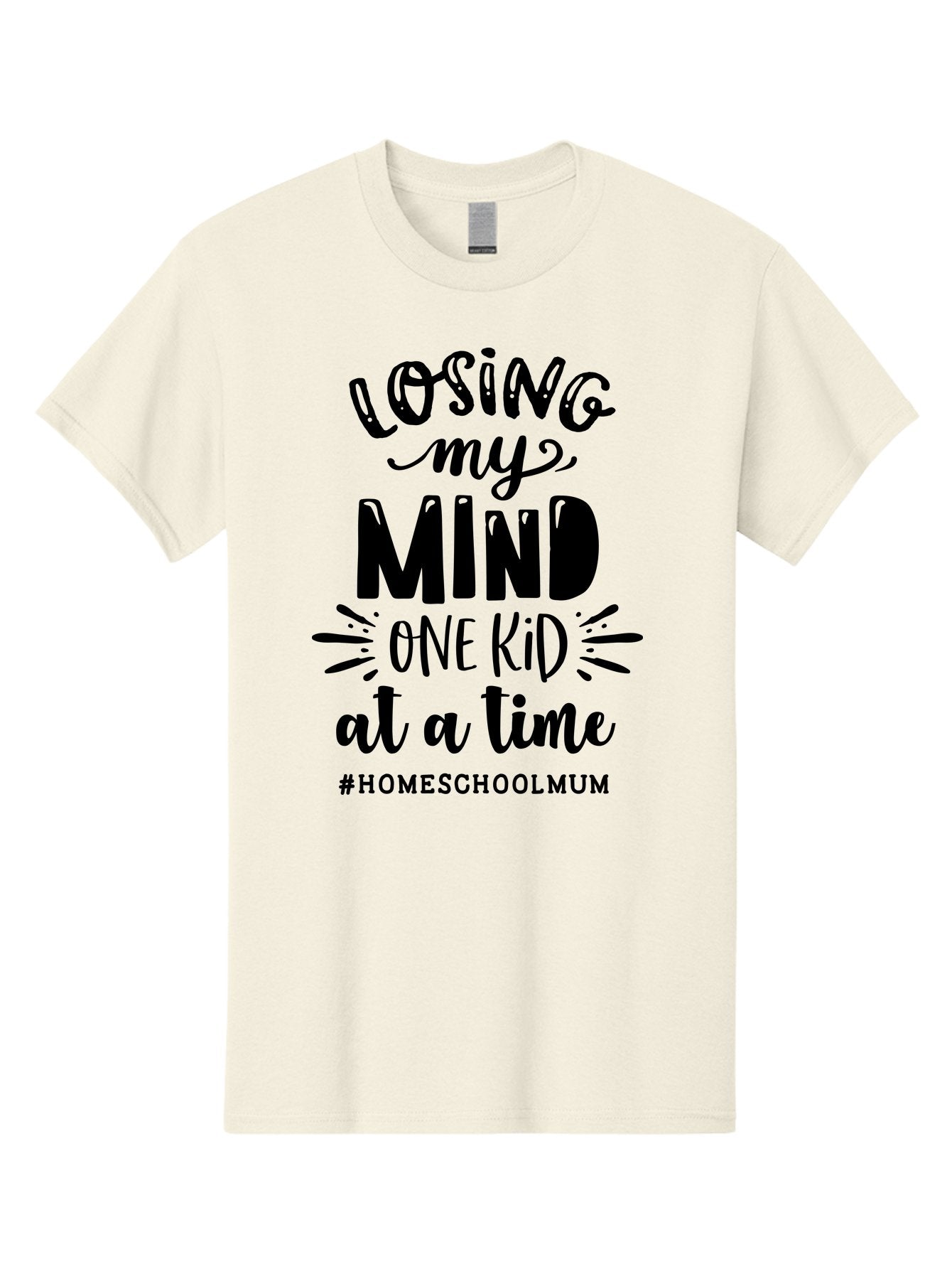 Losing-My-Mind-One-Kid-At-A-Time-1 Men'S Graphic Tee, 100% Cotton, Comfortable Casual Summer Wear, Machine Washable, Humorous Homeschool Mom Quote, Funny Parenting Phrase, Relatable Mom Joke, Homeschooling Struggles, Parenting Humor, Mom Life Aab409 6