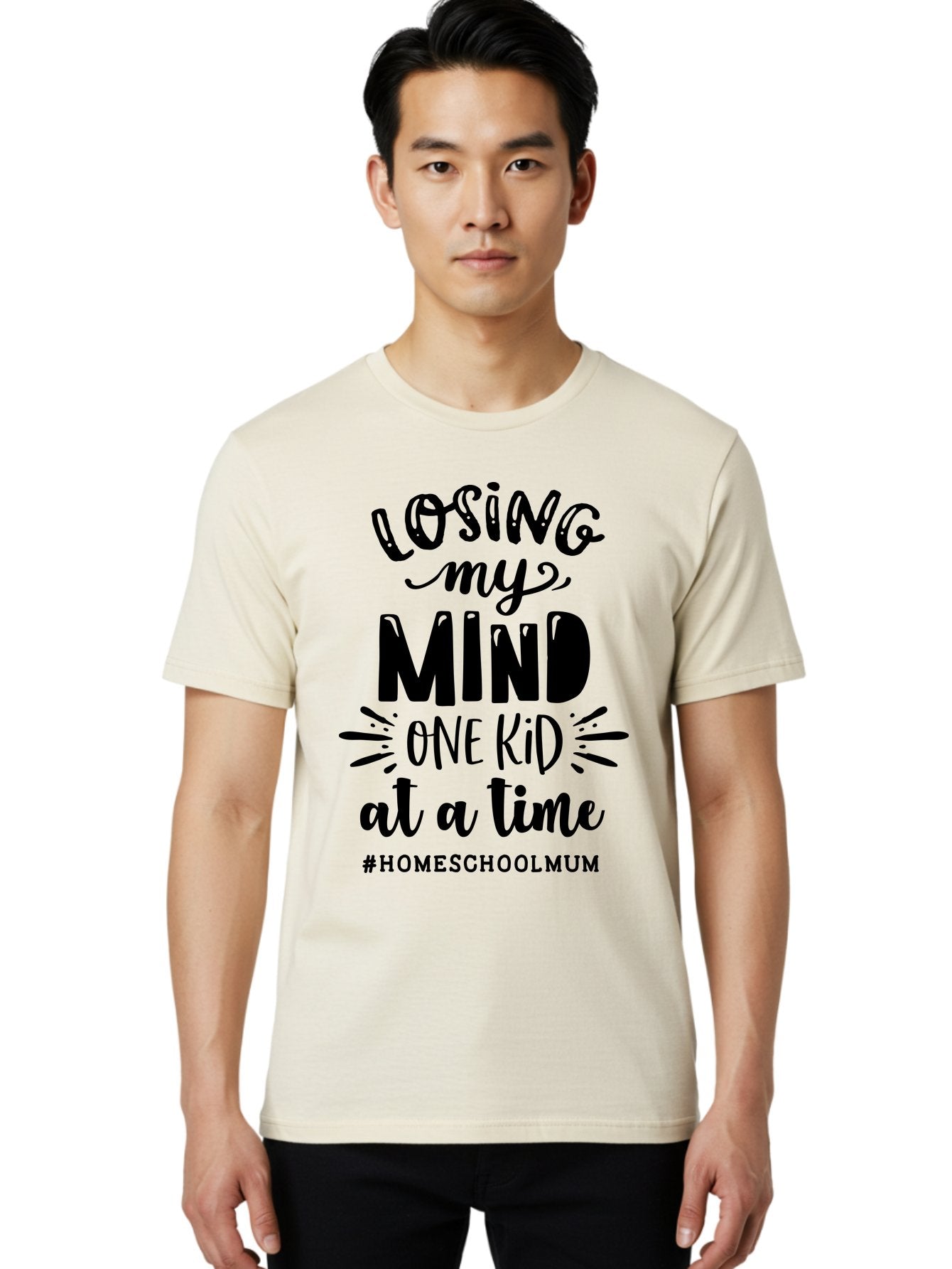 Losing-My-Mind-One-Kid-At-A-Time-1 Men'S Graphic Tee, 100% Cotton, Comfortable Casual Summer Wear, Machine Washable, Humorous Homeschool Mom Quote, Funny Parenting Phrase, Relatable Mom Joke, Homeschooling Struggles, Parenting Humor, Mom Life Aab409 24