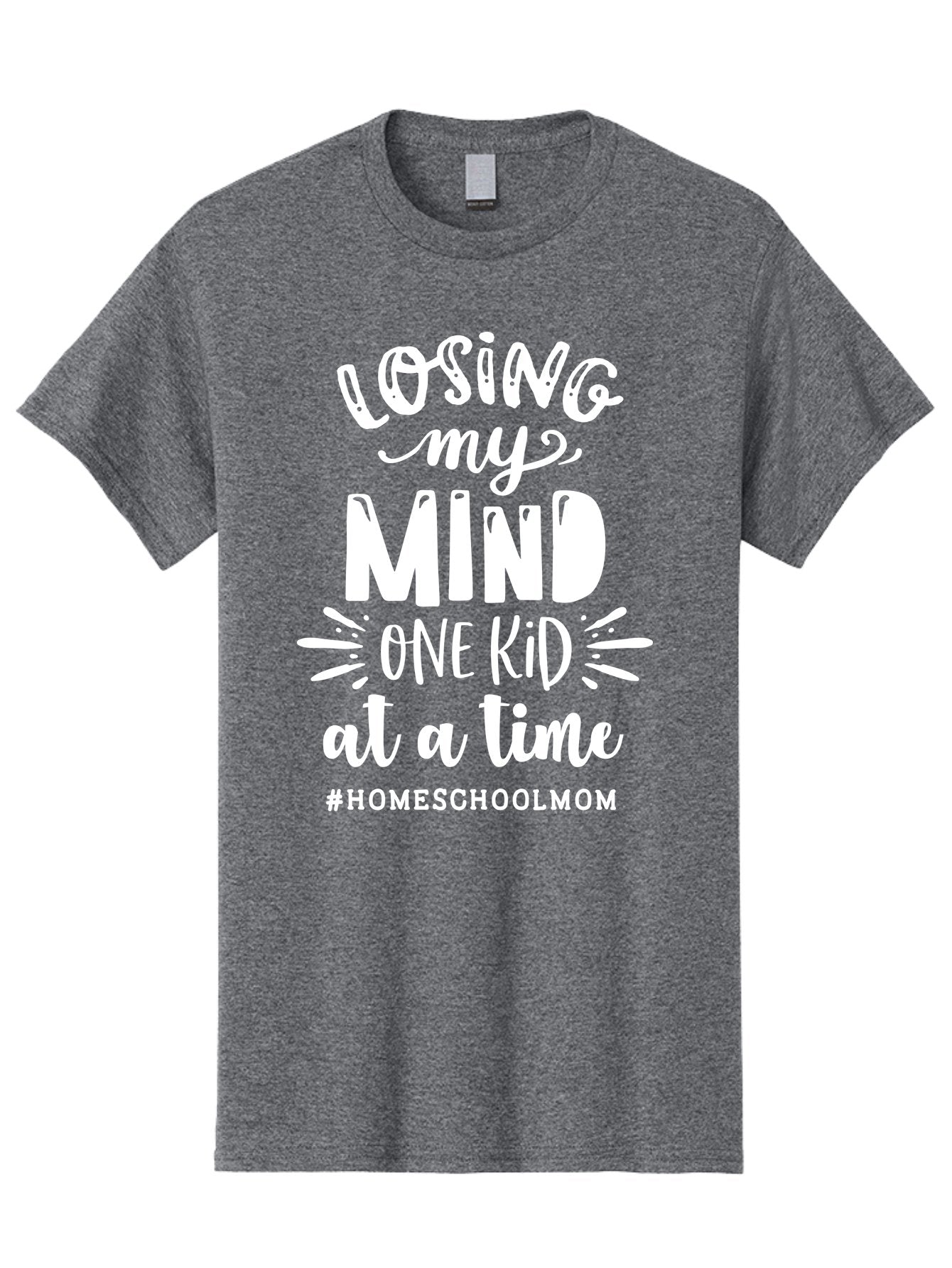 Losing-My-Mind-One-Kid-At-A-Time-2 Men'S Graphic Tee, 100% Cotton, Comfortable Casual Summer Wear, Machine Washable, Homeschool Mom, Parenting Humor, Funny Quotes, Mom Life, Homeschooling Challenges, Mom Struggles, Parenting Struggles, Aab410 11