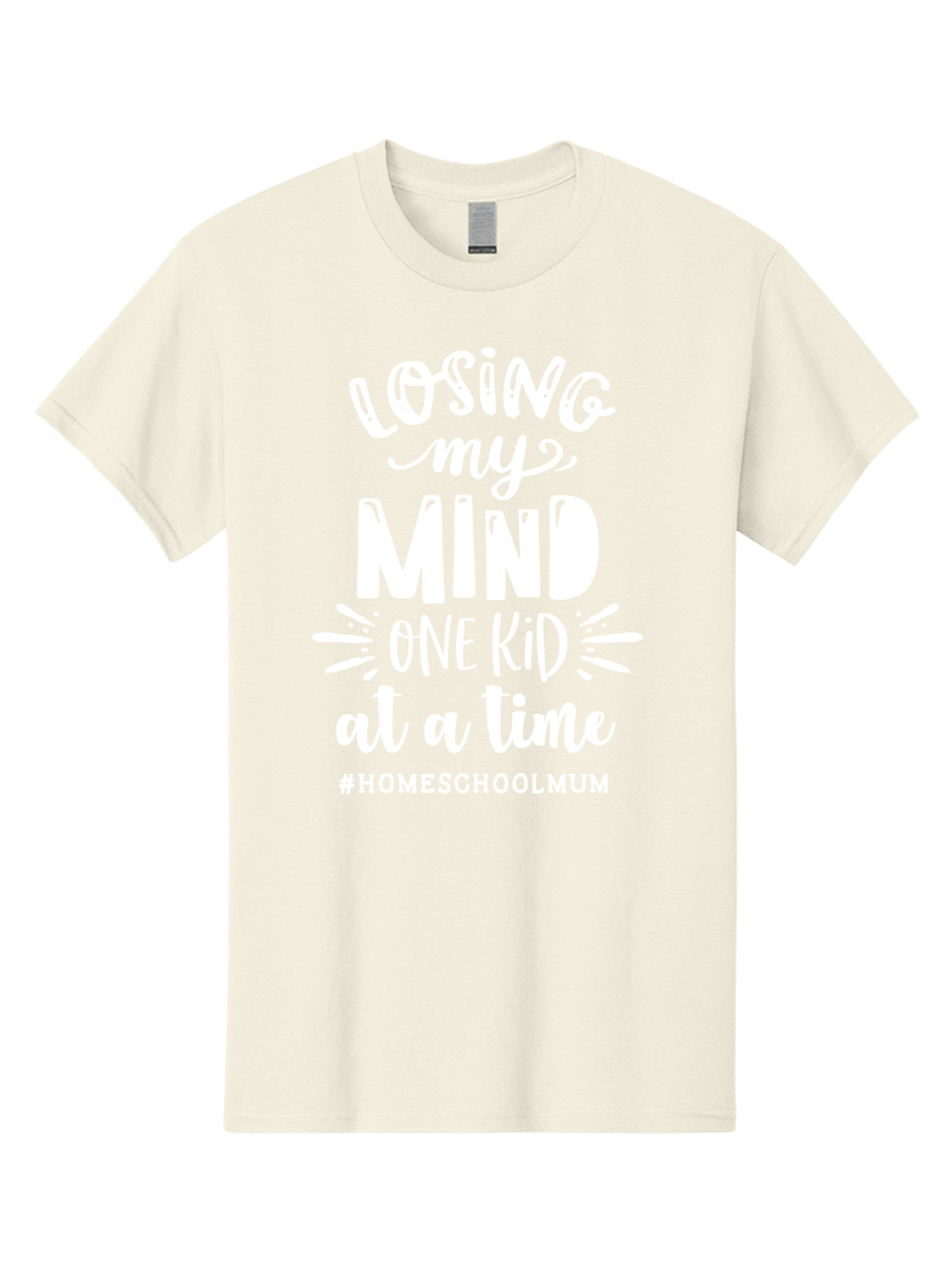 Losing-My-Mind-One-Kid-At-A-Time Men'S Graphic Tee, 100% Cotton, Comfortable Casual Summer Wear, Machine Washable, Homeschool Mom, Parenting Struggles, Humorous Quote, Motherhood Challenges, Parenting Life Aab411 17