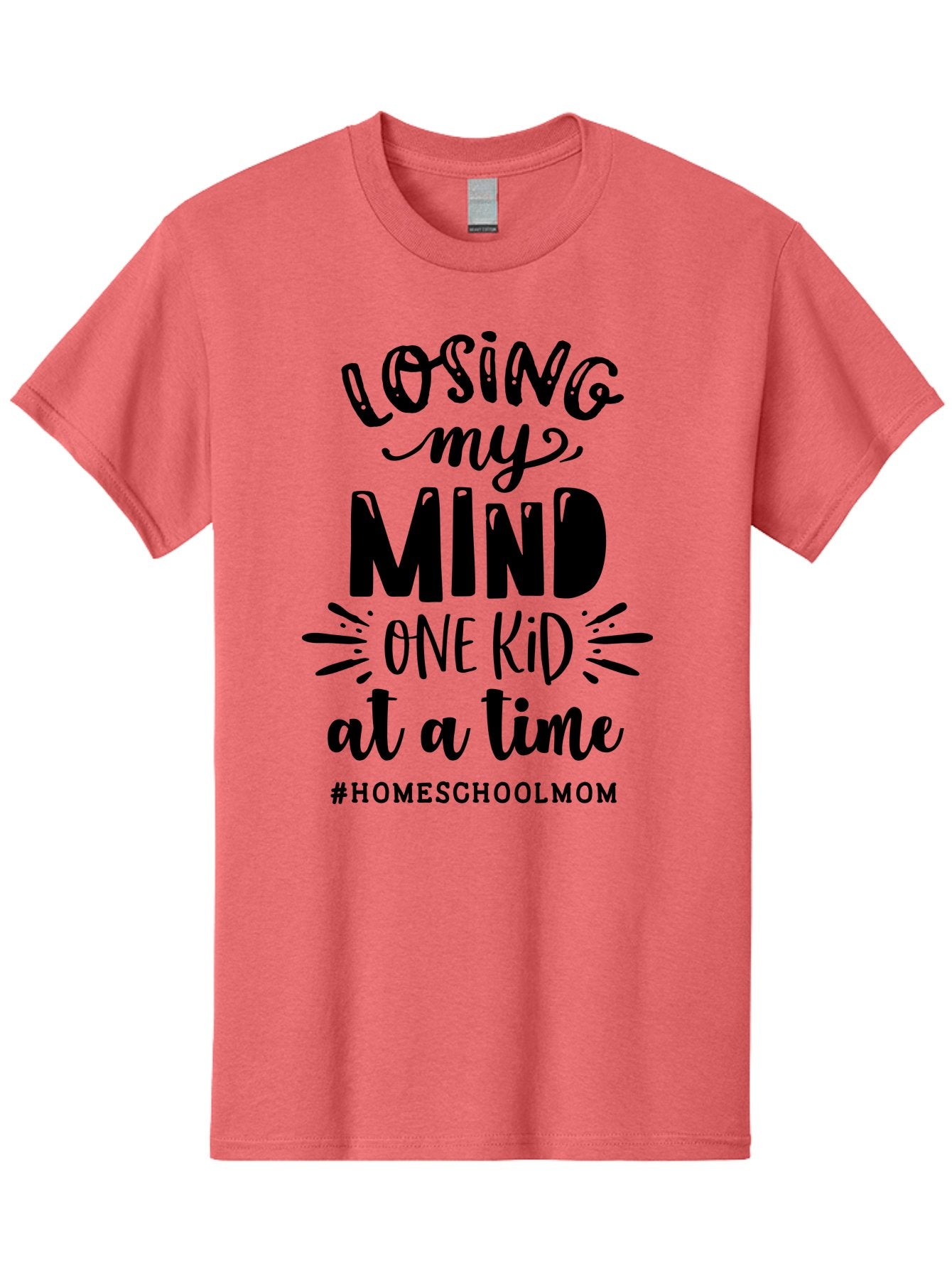 Losing-My-Mind Men'S Graphic Tee, 100% Cotton, Comfortable Casual Summer Wear, Machine Washable, Homeschool Mom Quotes, Parenting Humor, Funny Sayings, Mom Life, Homeschooling Challenges, Parenting Stress, Humor For Moms Aab412 13