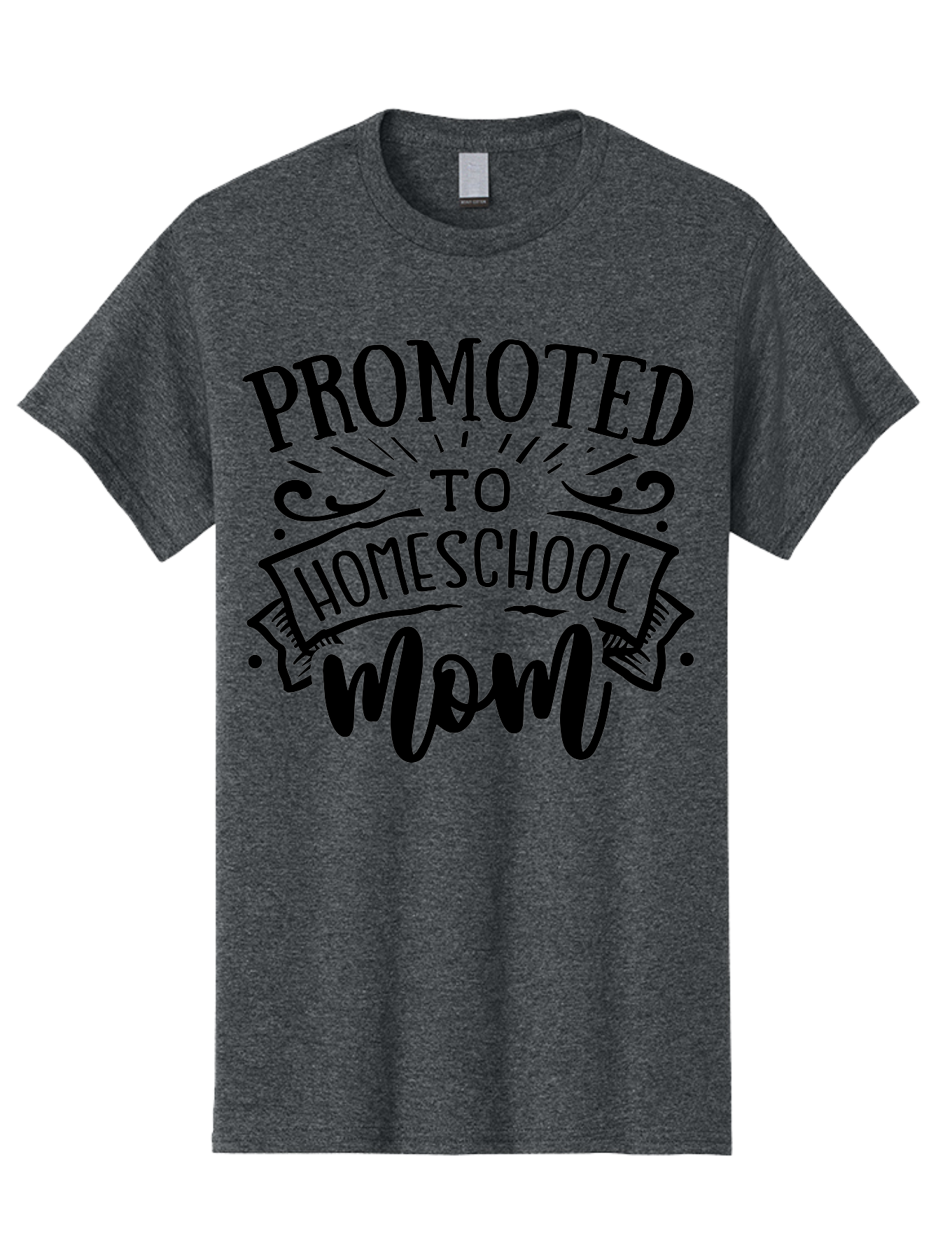 Promoted-To-Homeschool-Mom-1 Men'S Graphic Tee, 100% Cotton, Comfortable Casual Summer Wear, Machine Washable, Homeschool Mom, Parenting Journey, Motherhood Goals, Homeschooling, Mom Life, Parenting Tips, Family Bonding, Education At Home Aab417