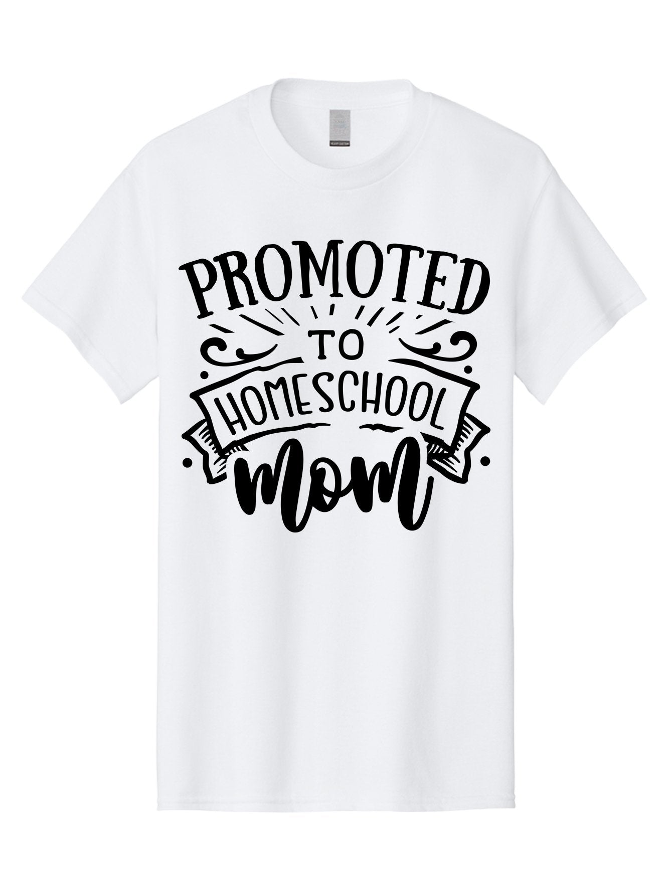Promoted-To-Homeschool-Mom-1 Men'S Graphic Tee, 100% Cotton, Comfortable Casual Summer Wear, Machine Washable, Homeschool Mom, Parenting Journey, Motherhood Goals, Homeschooling, Mom Life, Parenting Tips, Family Bonding, Education At Home Aab417