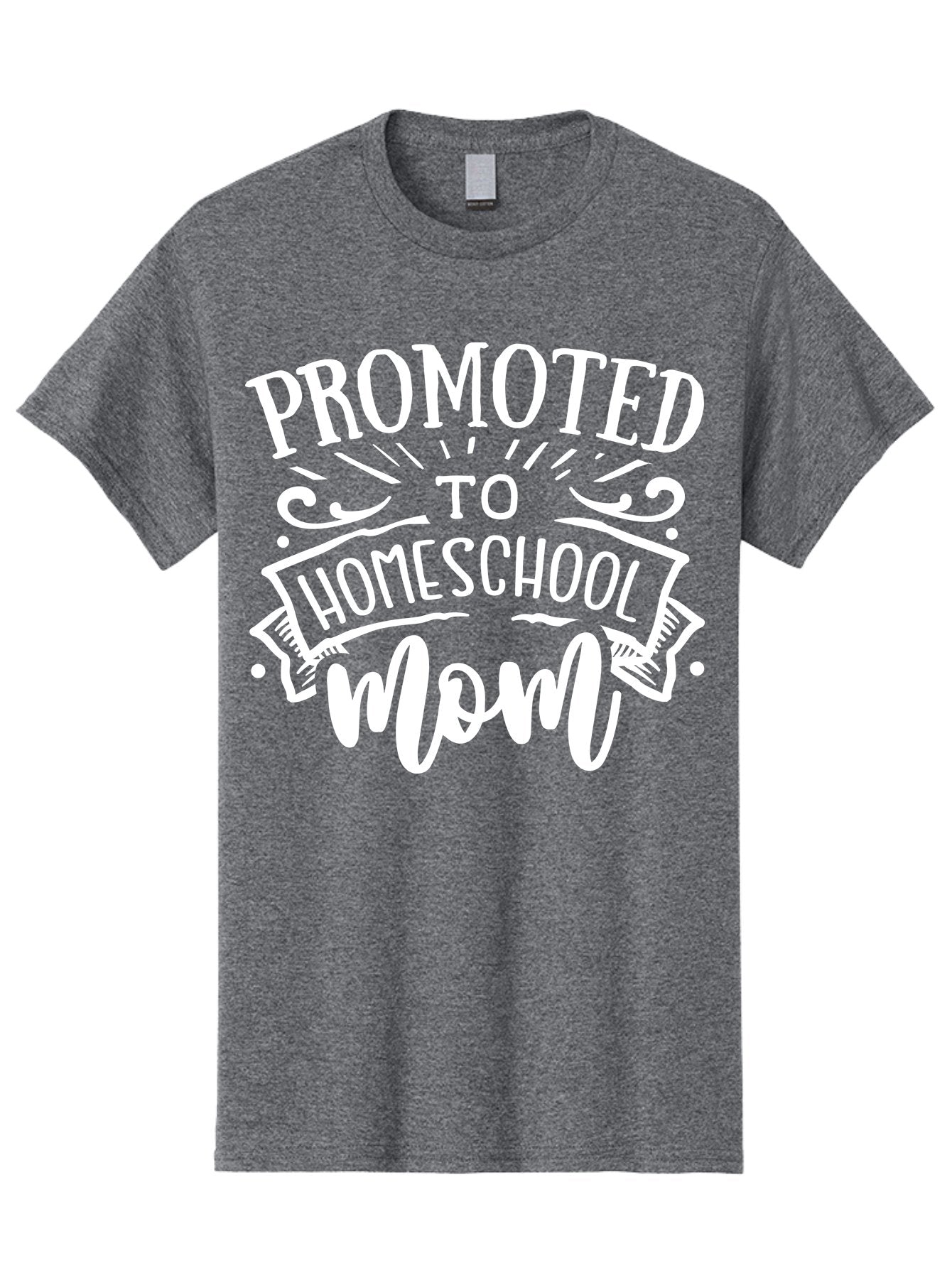 Promoted-To-Homeschool-Mom Men'S Graphic Tee, 100% Cotton, Comfortable Casual Summer Wear, Machine Washable, Homeschool Mom, Education At Home, Parenting Journey, Alternative Schooling, Mom Life, Family Learning, Personalized Education, Aab418 15