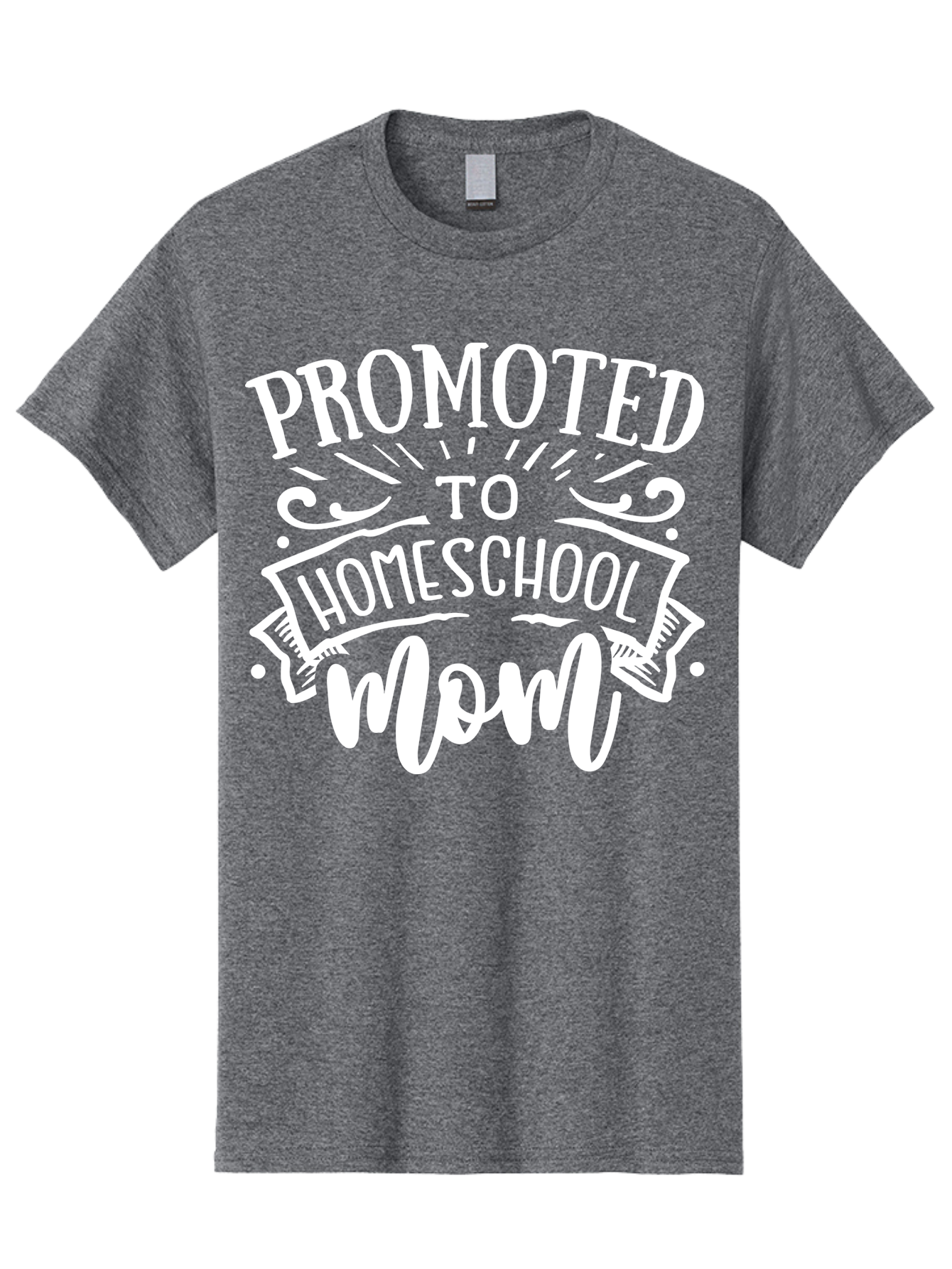 Promoted-To-Homeschool-Mom Men'S Graphic Tee, 100% Cotton, Comfortable Casual Summer Wear, Machine Washable, Homeschool Mom, Education At Home, Parenting Journey, Alternative Schooling, Mom Life, Family Learning, Personalized Education, Aab418