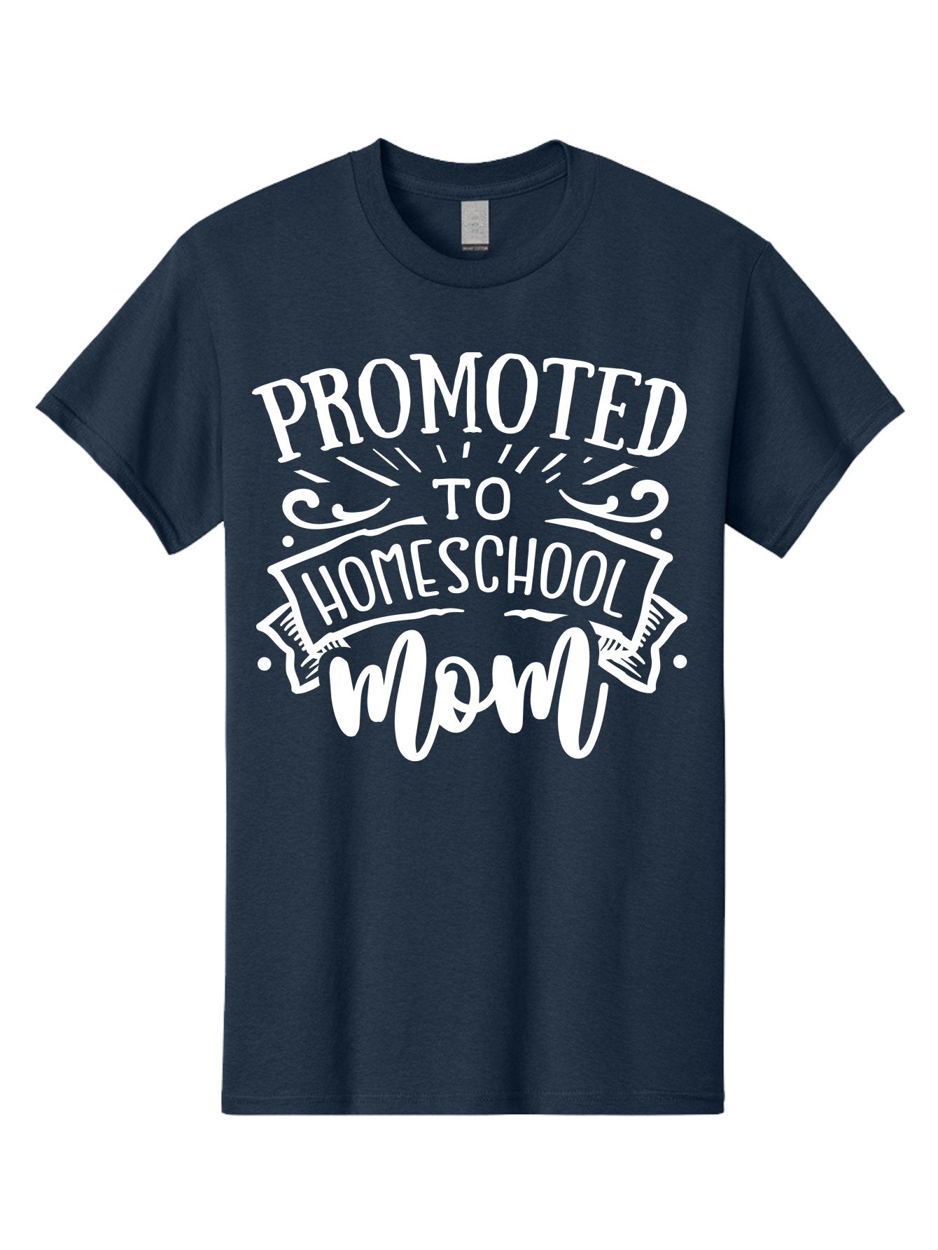 Promoted-To-Homeschool-Mom Men'S Graphic Tee, 100% Cotton, Comfortable Casual Summer Wear, Machine Washable, Homeschool Mom, Education At Home, Parenting Journey, Alternative Schooling, Mom Life, Family Learning, Personalized Education, Aab418