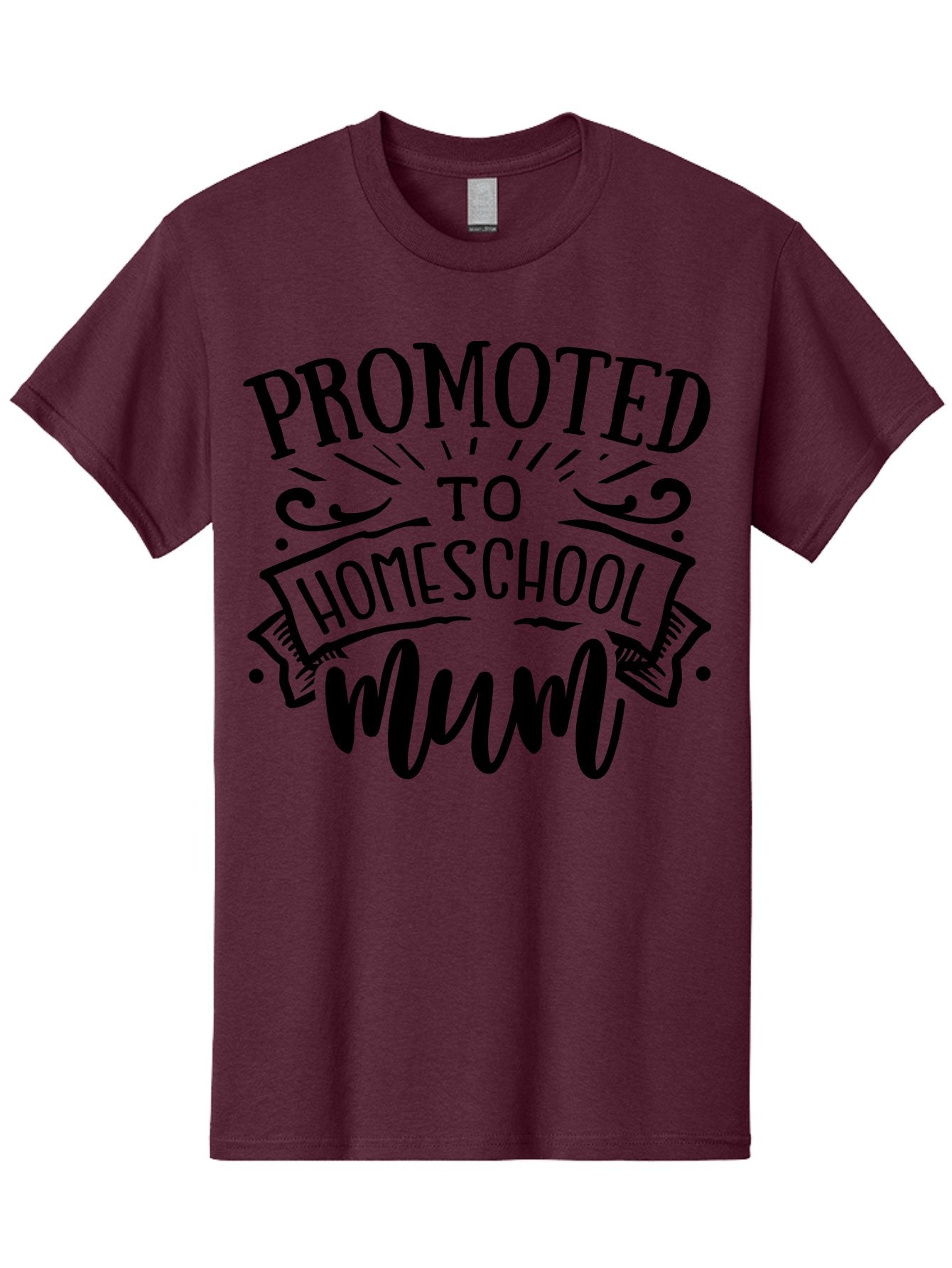 Promoted-To-Homeschool-Mum-1 Men'S Graphic Tee, 100% Cotton, Comfortable Casual Summer Wear, Machine Washable, Homeschool Mum, Mom Life, Parenting, Education, Homeschooling, Funny Quote, Humorous Design, Mom Quote, Inspirational Quote Aab419