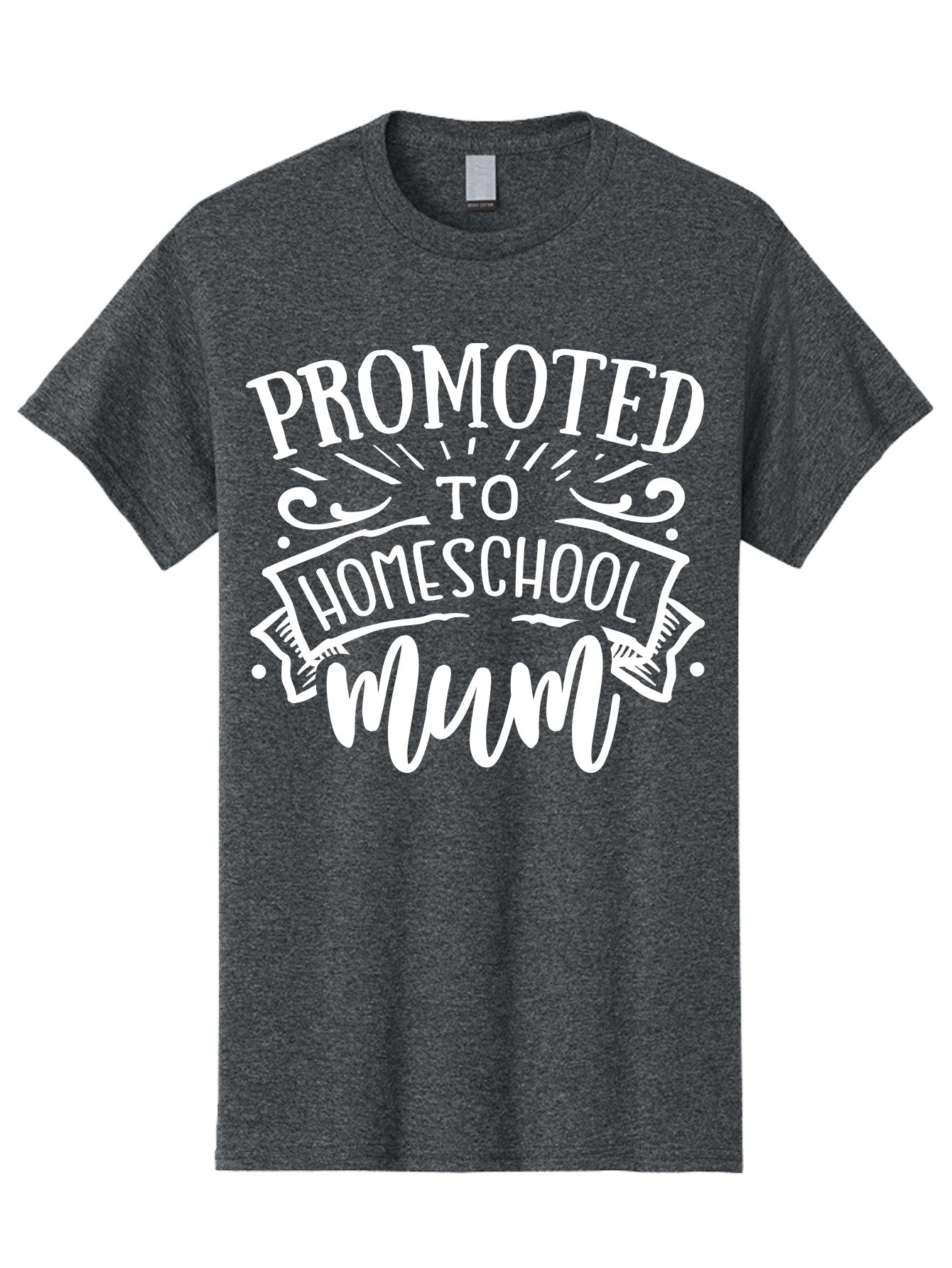 Promoted-To-Homeschool-Mum Men'S Graphic Tee, 100% Cotton, Comfortable Casual Summer Wear, Machine Washable, Homeschool Mom, Promoted To Homeschool Mum, Homeschooling, Mom Life, Parenting, Education, Funny Quote, Humorous Saying Aab420 3