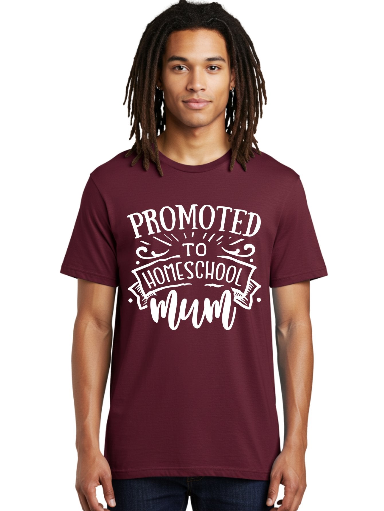 Promoted-To-Homeschool-Mum Men'S Graphic Tee, 100% Cotton, Comfortable Casual Summer Wear, Machine Washable, Homeschool Mom, Promoted To Homeschool Mum, Homeschooling, Mom Life, Parenting, Education, Funny Quote, Humorous Saying Aab420 21