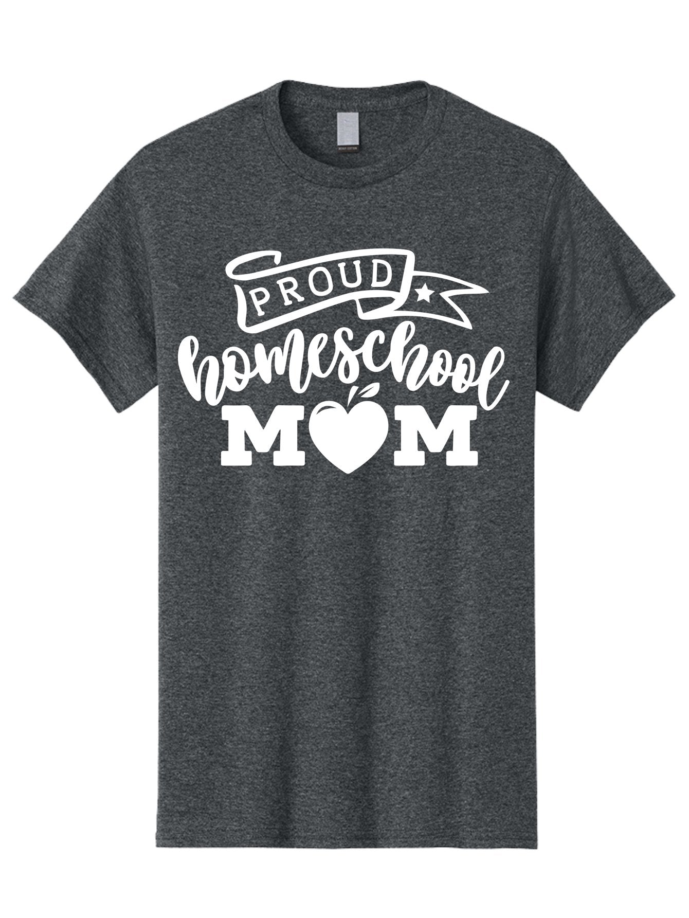 Proud-Homeschool-Mom-1 Men'S Graphic Tee, 100% Cotton, Comfortable Casual Summer Wear, Machine Washable, Homeschool Mom Graphic, Proud Parent, Apple Heart Symbol, Education, Parenting, Inspirational Quote, Homeschooling, Motherhood, Aab421 13