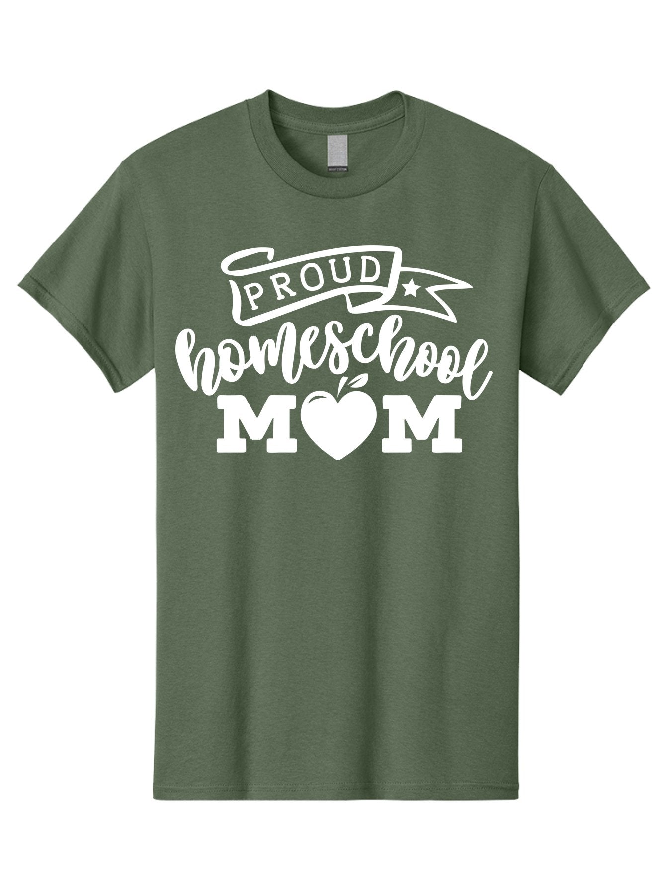 Proud-Homeschool-Mom-1 Men'S Graphic Tee, 100% Cotton, Comfortable Casual Summer Wear, Machine Washable, Homeschool Mom Graphic, Proud Parent, Apple Heart Symbol, Education, Parenting, Inspirational Quote, Homeschooling, Motherhood, Aab421 6