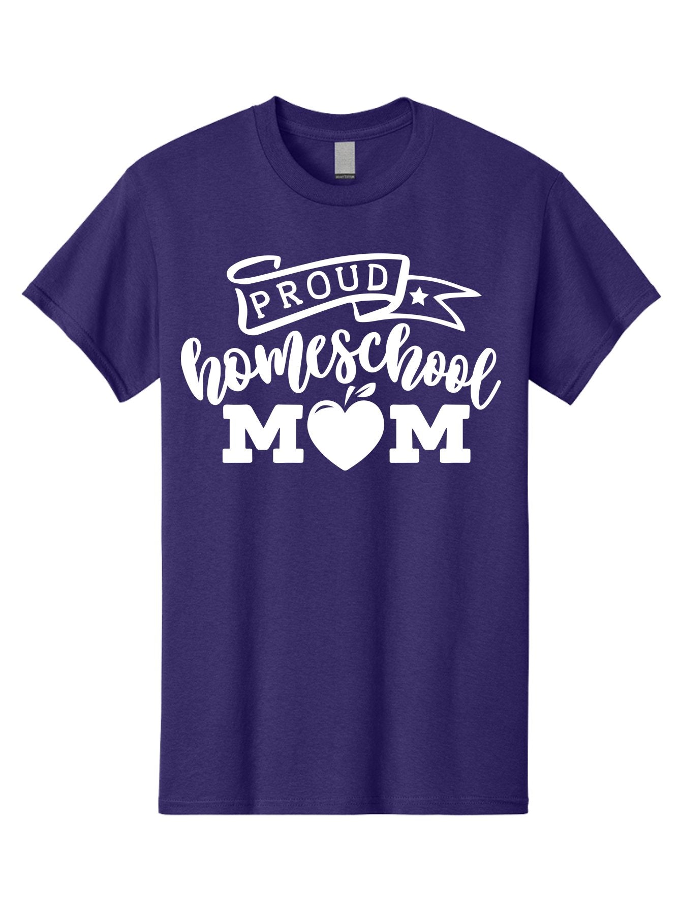 Proud-Homeschool-Mom-1 Men'S Graphic Tee, 100% Cotton, Comfortable Casual Summer Wear, Machine Washable, Homeschool Mom Graphic, Proud Parent, Apple Heart Symbol, Education, Parenting, Inspirational Quote, Homeschooling, Motherhood, Aab421 11