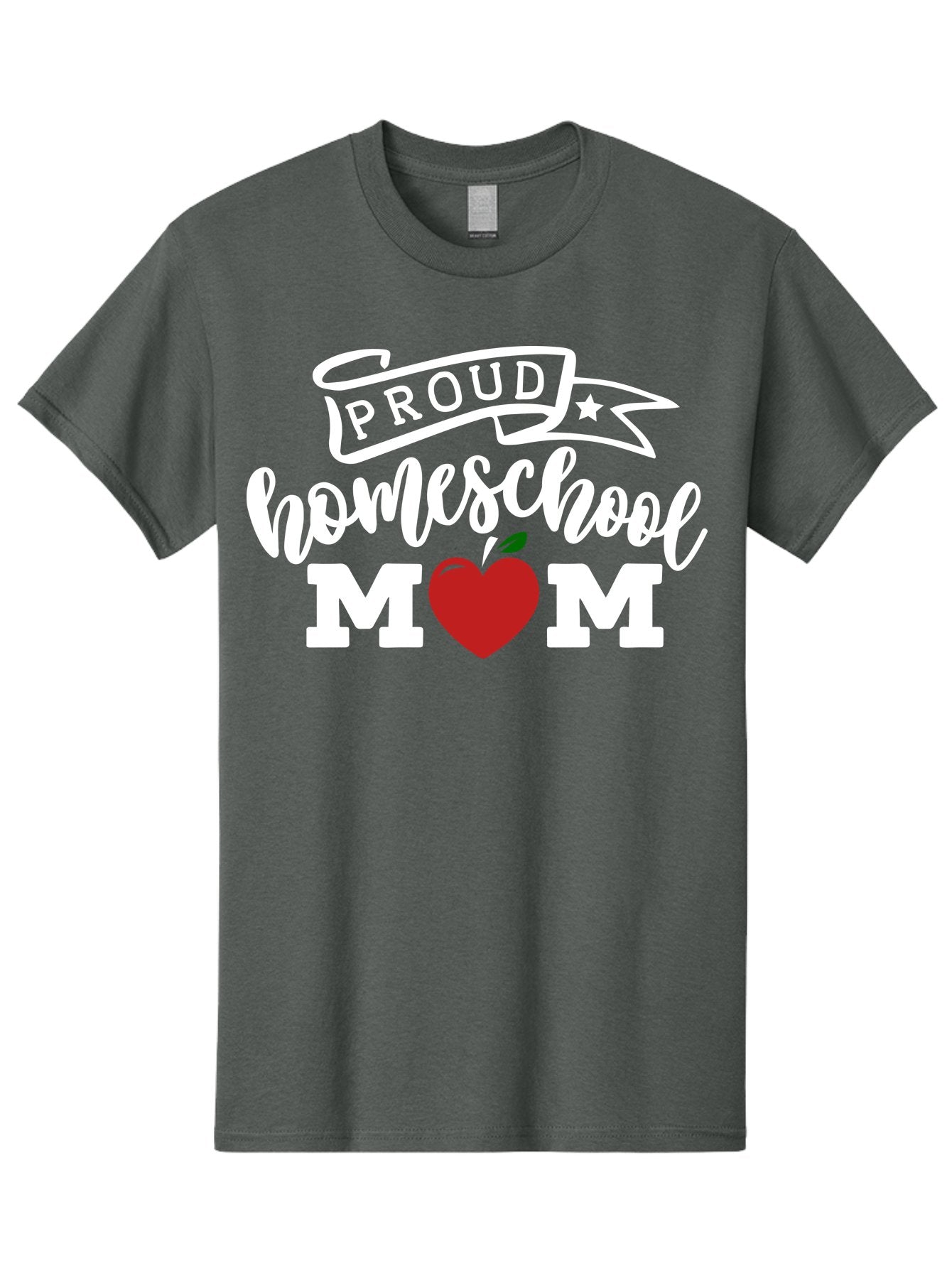 Proud-Homeschool-Mom-2 Men'S Graphic Tee, 100% Cotton, Comfortable Casual Summer Wear, Machine Washable, Homeschool Mom, Proud Parent, Apple Symbol, Homeschooling, Parenting, Education, Love For Learning, Red Apple Aab422 12