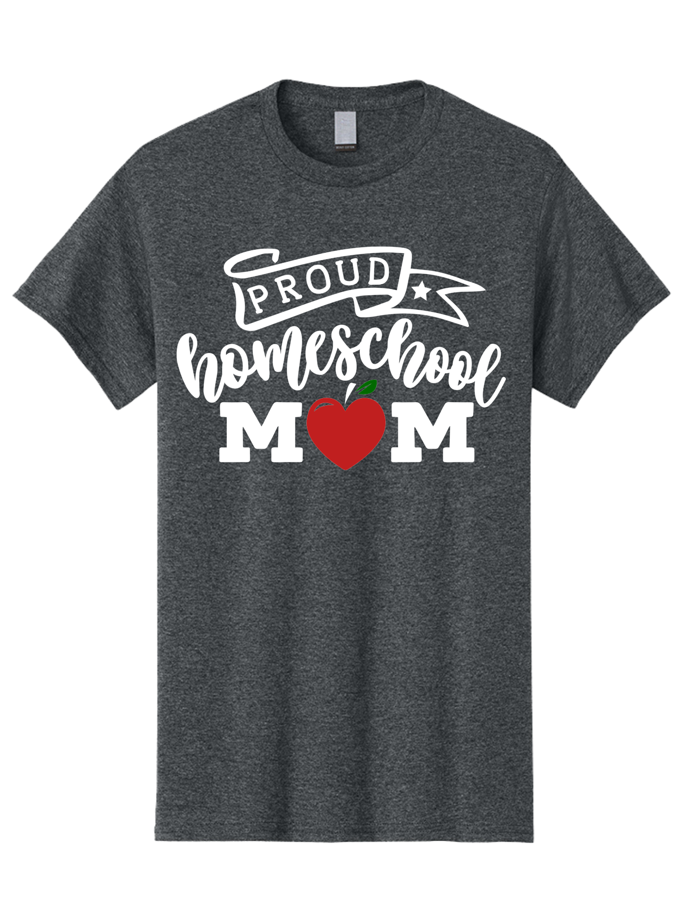 Proud-Homeschool-Mom-2 Men'S Graphic Tee, 100% Cotton, Comfortable Casual Summer Wear, Machine Washable, Homeschool Mom, Proud Parent, Apple Symbol, Homeschooling, Parenting, Education, Love For Learning, Red Apple Aab422 29