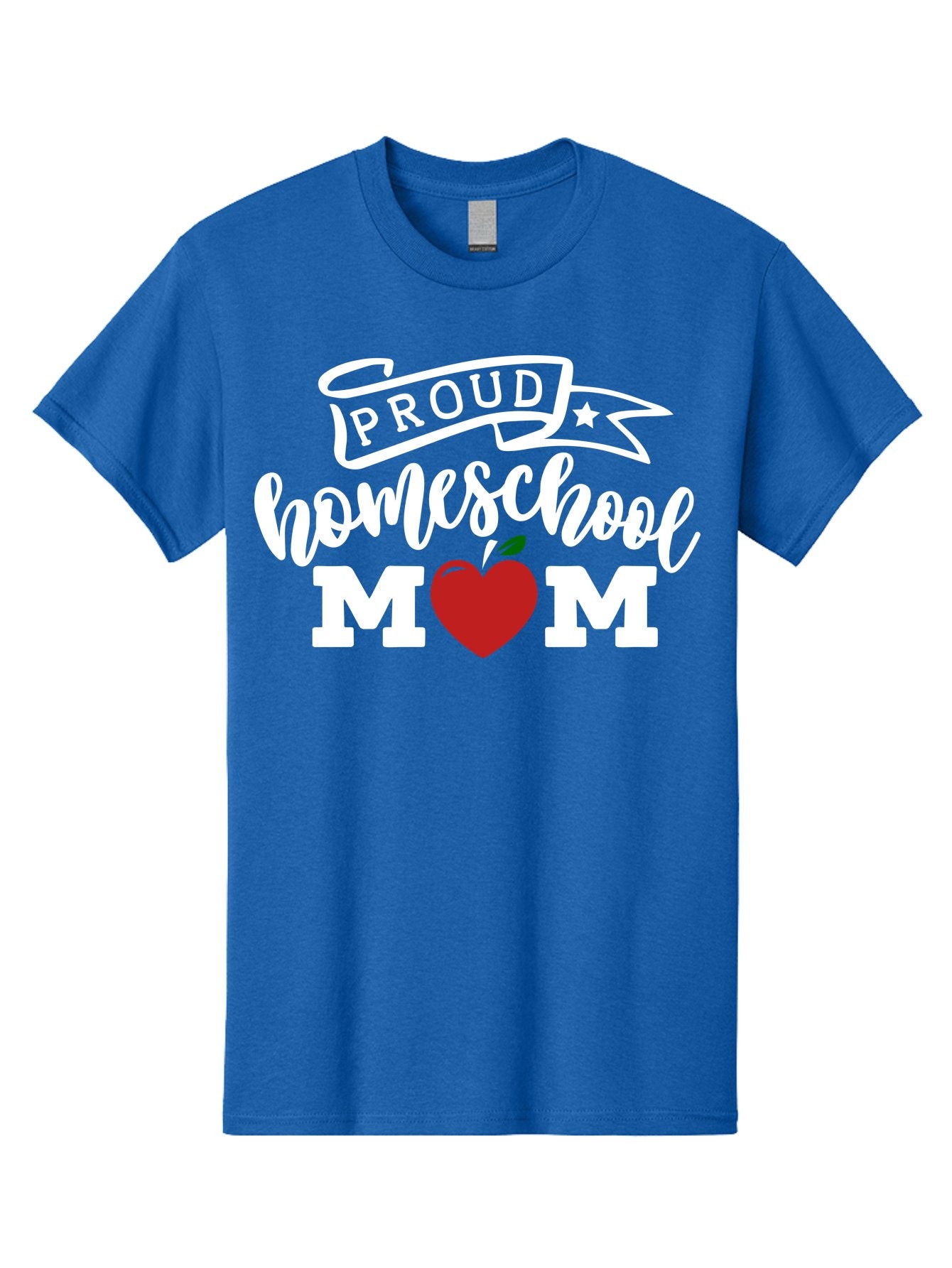 Proud-Homeschool-Mom-2 Men'S Graphic Tee, 100% Cotton, Comfortable Casual Summer Wear, Machine Washable, Homeschool Mom, Proud Parent, Apple Symbol, Homeschooling, Parenting, Education, Love For Learning, Red Apple Aab422 8