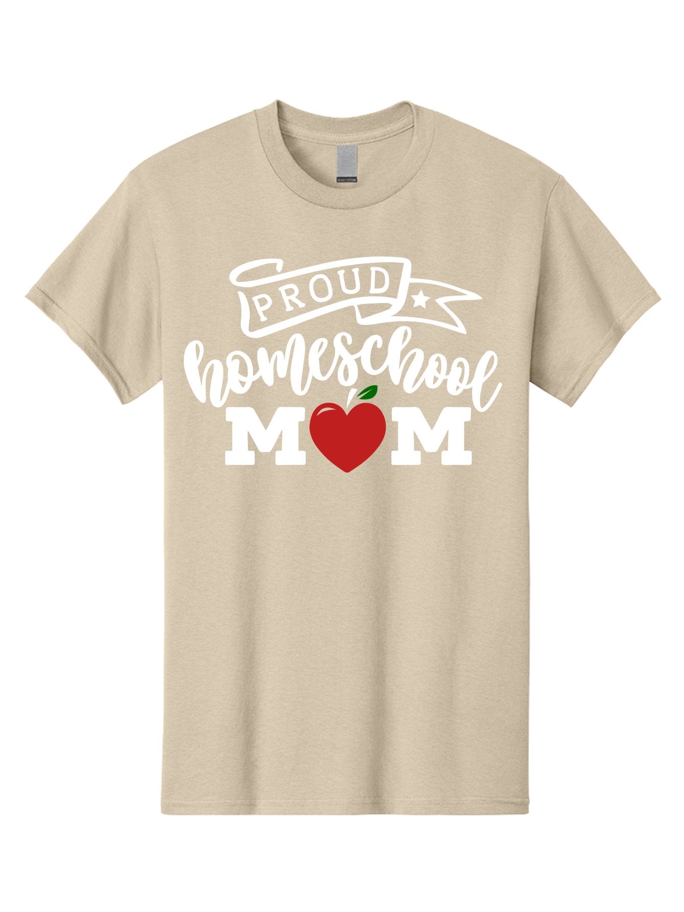 Proud-Homeschool-Mom-2 Men'S Graphic Tee, 100% Cotton, Comfortable Casual Summer Wear, Machine Washable, Homeschool Mom, Proud Parent, Apple Symbol, Homeschooling, Parenting, Education, Love For Learning, Red Apple Aab422 9