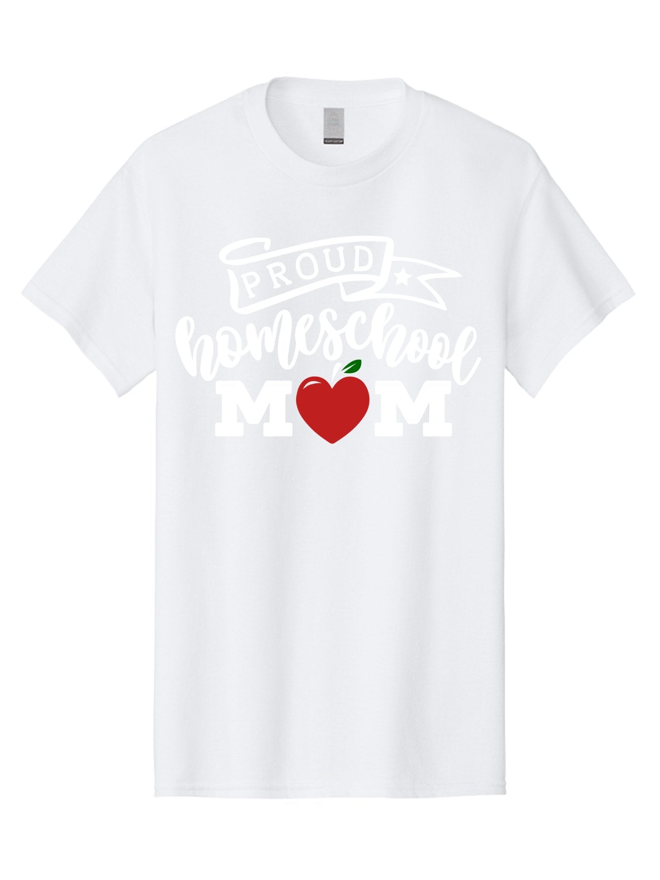 Proud-Homeschool-Mom-2 Men'S Graphic Tee, 100% Cotton, Comfortable Casual Summer Wear, Machine Washable, Homeschool Mom, Proud Parent, Apple Symbol, Homeschooling, Parenting, Education, Love For Learning, Red Apple Aab422 10