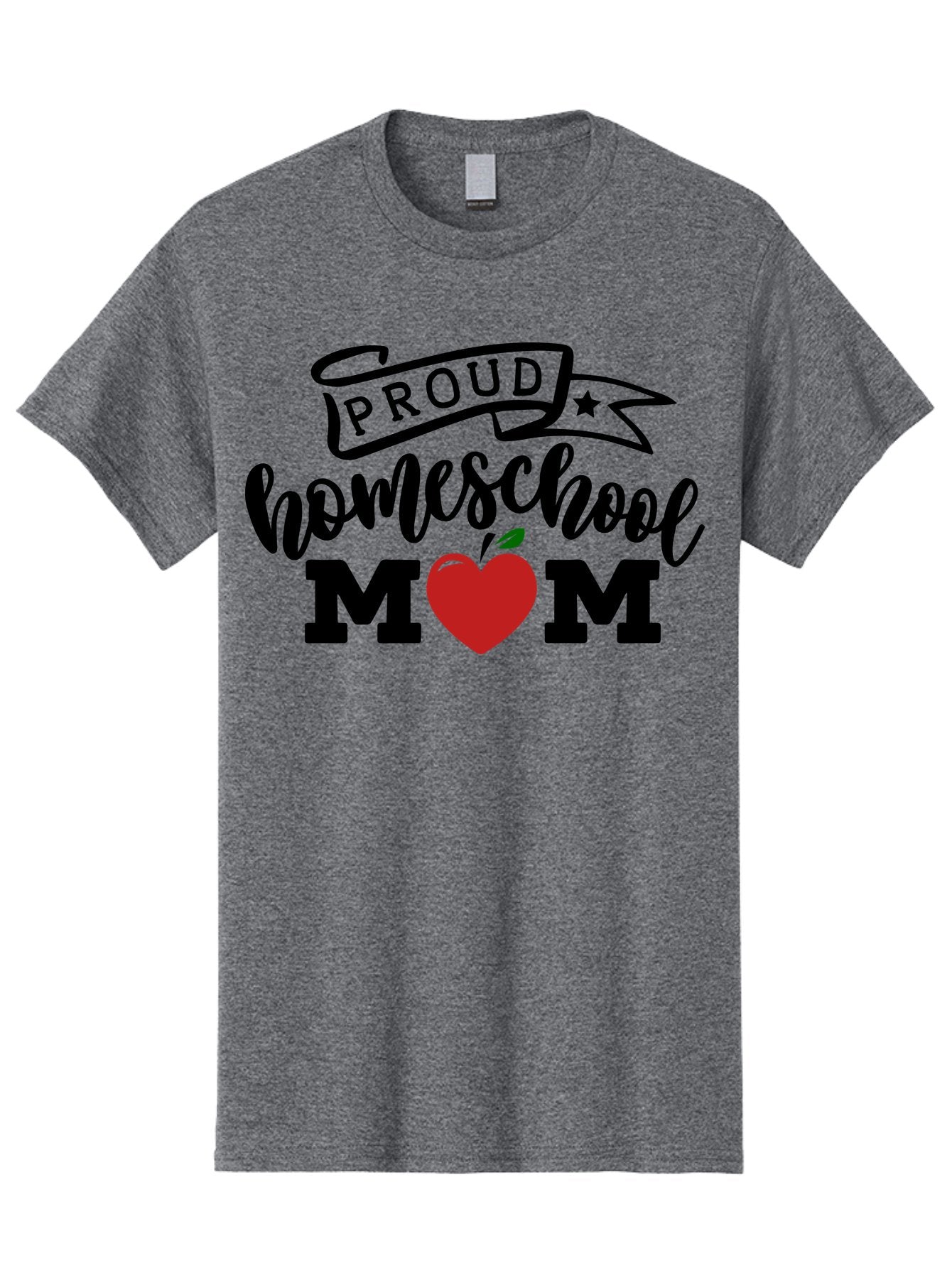 Proud-Homeschool-Mom-3 Men'S Graphic Tee, 100% Cotton, Comfortable Casual Summer Wear, Machine Washable, Homeschool Mom, Proud Parent, Homeschooling, Parenting, Education, Apple, Mother, Proud Homeschool Mom, Family, Love Aab423 4