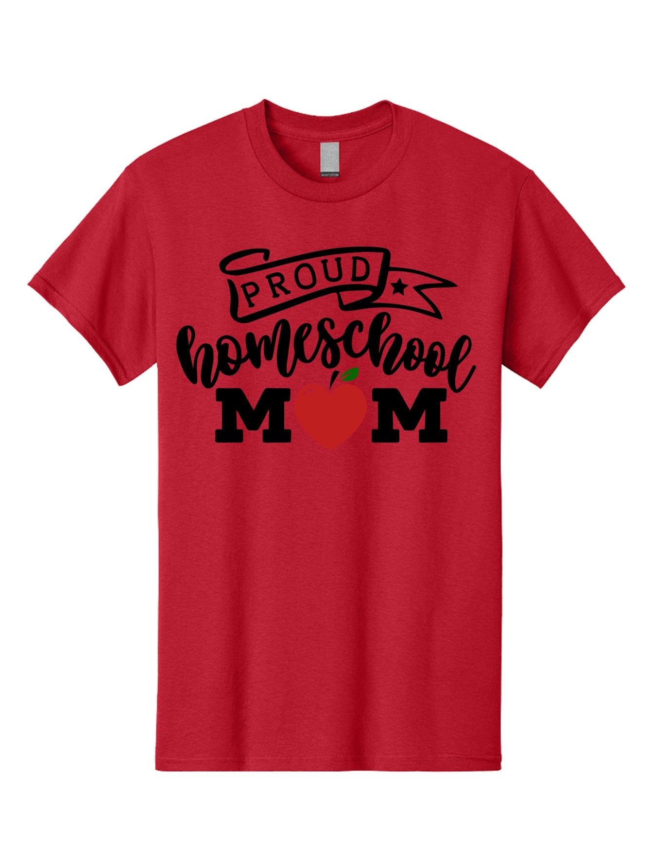 Proud-Homeschool-Mom-3 Men'S Graphic Tee, 100% Cotton, Comfortable Casual Summer Wear, Machine Washable, Homeschool Mom, Proud Parent, Homeschooling, Parenting, Education, Apple, Mother, Proud Homeschool Mom, Family, Love Aab423 12