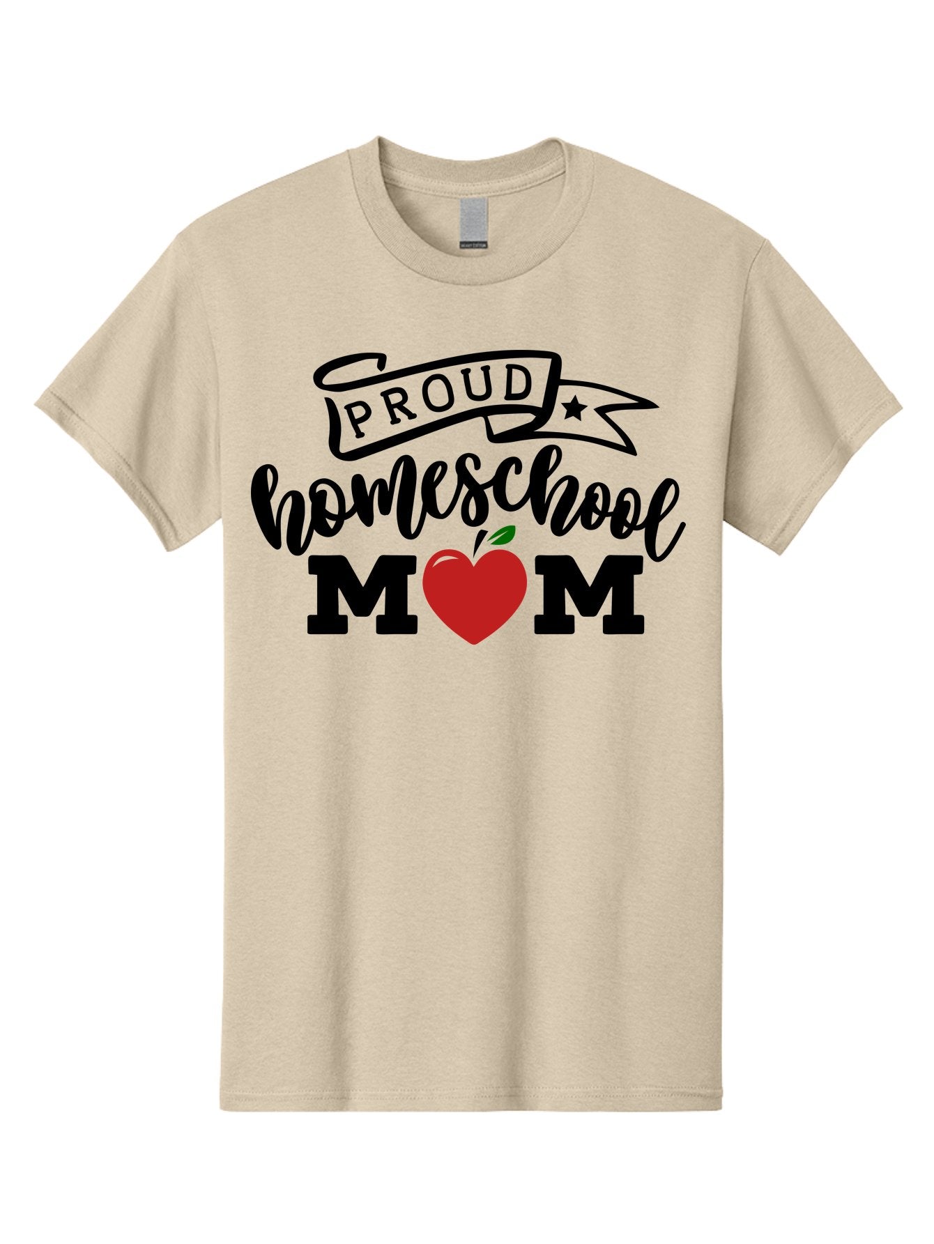 Proud-Homeschool-Mom-3 Men'S Graphic Tee, 100% Cotton, Comfortable Casual Summer Wear, Machine Washable, Homeschool Mom, Proud Parent, Homeschooling, Parenting, Education, Apple, Mother, Proud Homeschool Mom, Family, Love Aab423 14