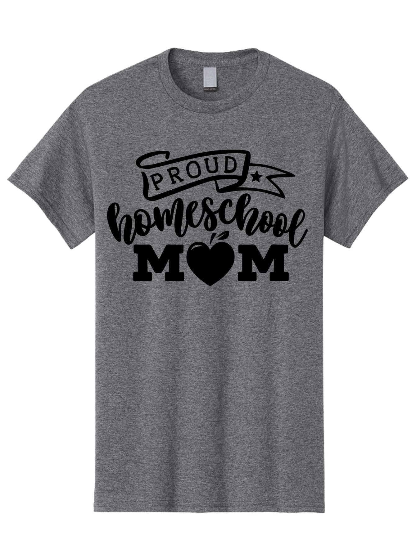 Proud-Homeschool-Mom Men'S Graphic Tee, 100% Cotton, Comfortable Casual Summer Wear, Machine Washable, Homeschool Mom, Proud Parent, Apple Of My Eye, Home Education, Parenting Pride, Mom Love, Education Support, Heart Of The Home Aab424