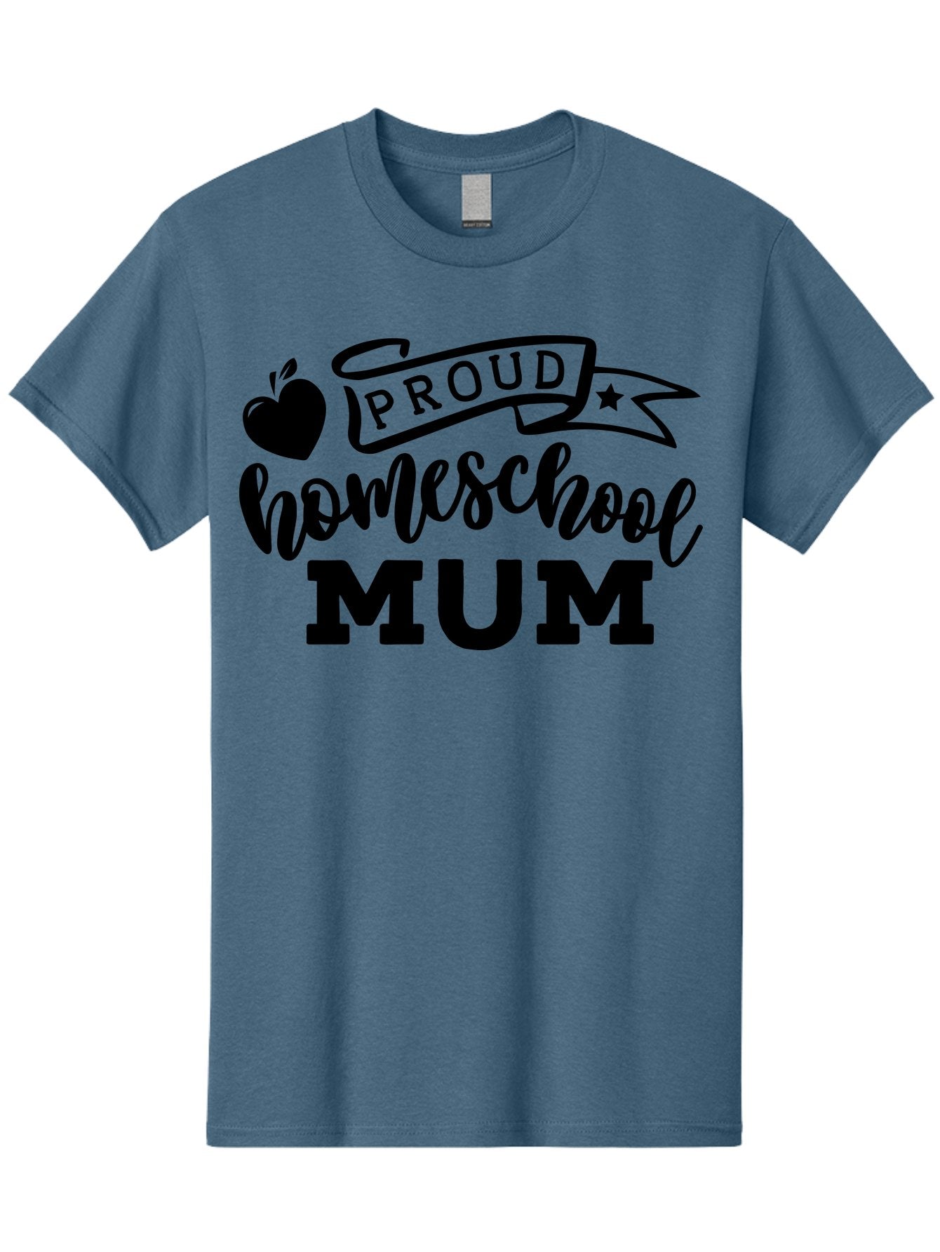 Proud-Homeschool-Mum Men'S Graphic Tee, 100% Cotton, Comfortable Casual Summer Wear, Machine Washable, Homeschool Mom, Proud Parent, Education, Learning, Apple Symbol, Star Icon, Homeschooling, Mom Life Aab428 12