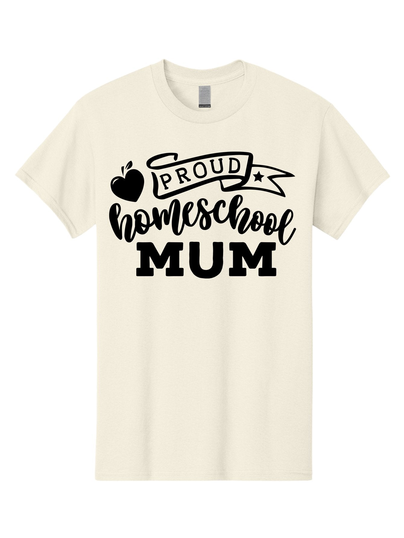Proud-Homeschool-Mum Men'S Graphic Tee, 100% Cotton, Comfortable Casual Summer Wear, Machine Washable, Homeschool Mom, Proud Parent, Education, Learning, Apple Symbol, Star Icon, Homeschooling, Mom Life Aab428 15