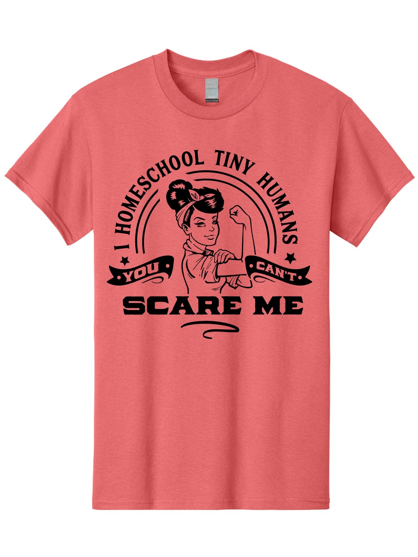 Rosie-The-Riveter-Homeschool Men'S Graphic Tee, 100% Cotton, Comfortable Casual Summer Wear, Machine Washable, Rosie The Riveter, Homeschool Mom, Strong Woman, Female Empowerment, Bold Statement, Retro Style, Humorous Quote, Aab429 4