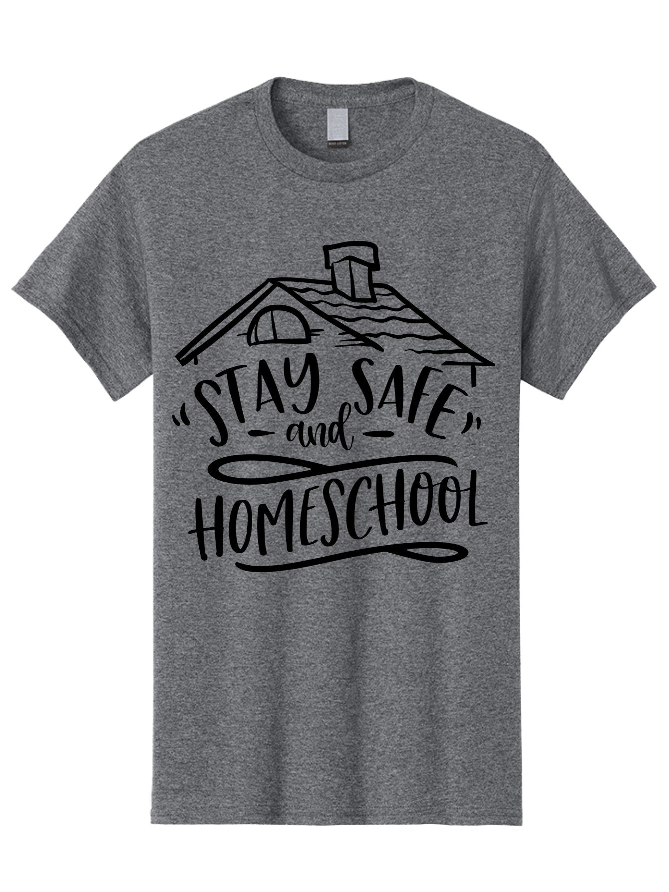 Stay-Safe-And-Homeschool-1 Men'S Graphic Tee, 100% Cotton, Comfortable Casual Summer Wear, Machine Washable, Homeschooling, Online Learning, Stay Safe, Home Education, Virtual Classroom, Homeschool Resources, Education At Home, Aab430 11