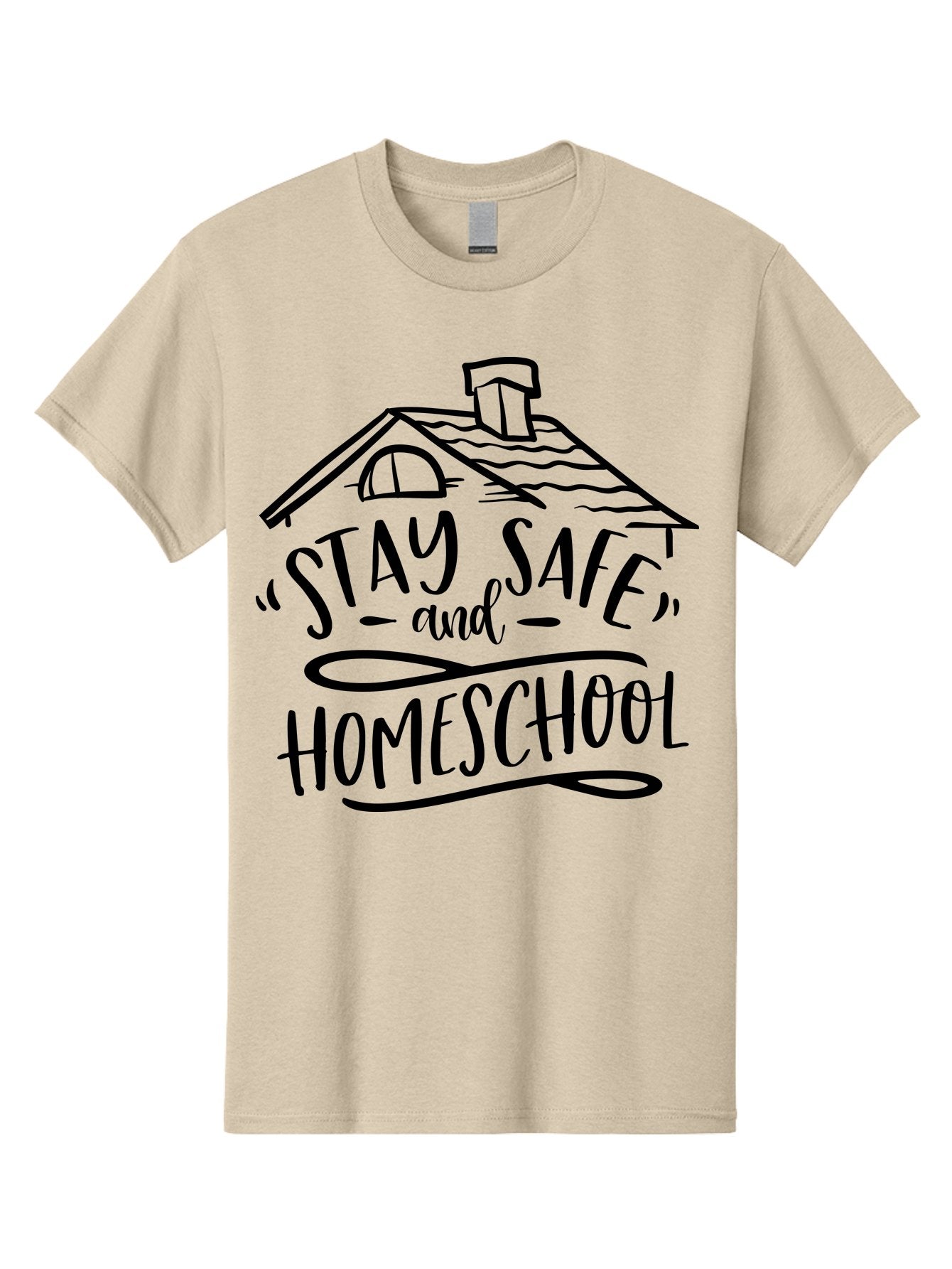 Stay-Safe-And-Homeschool-1 Men'S Graphic Tee, 100% Cotton, Comfortable Casual Summer Wear, Machine Washable, Homeschooling, Online Learning, Stay Safe, Home Education, Virtual Classroom, Homeschool Resources, Education At Home, Aab430 3