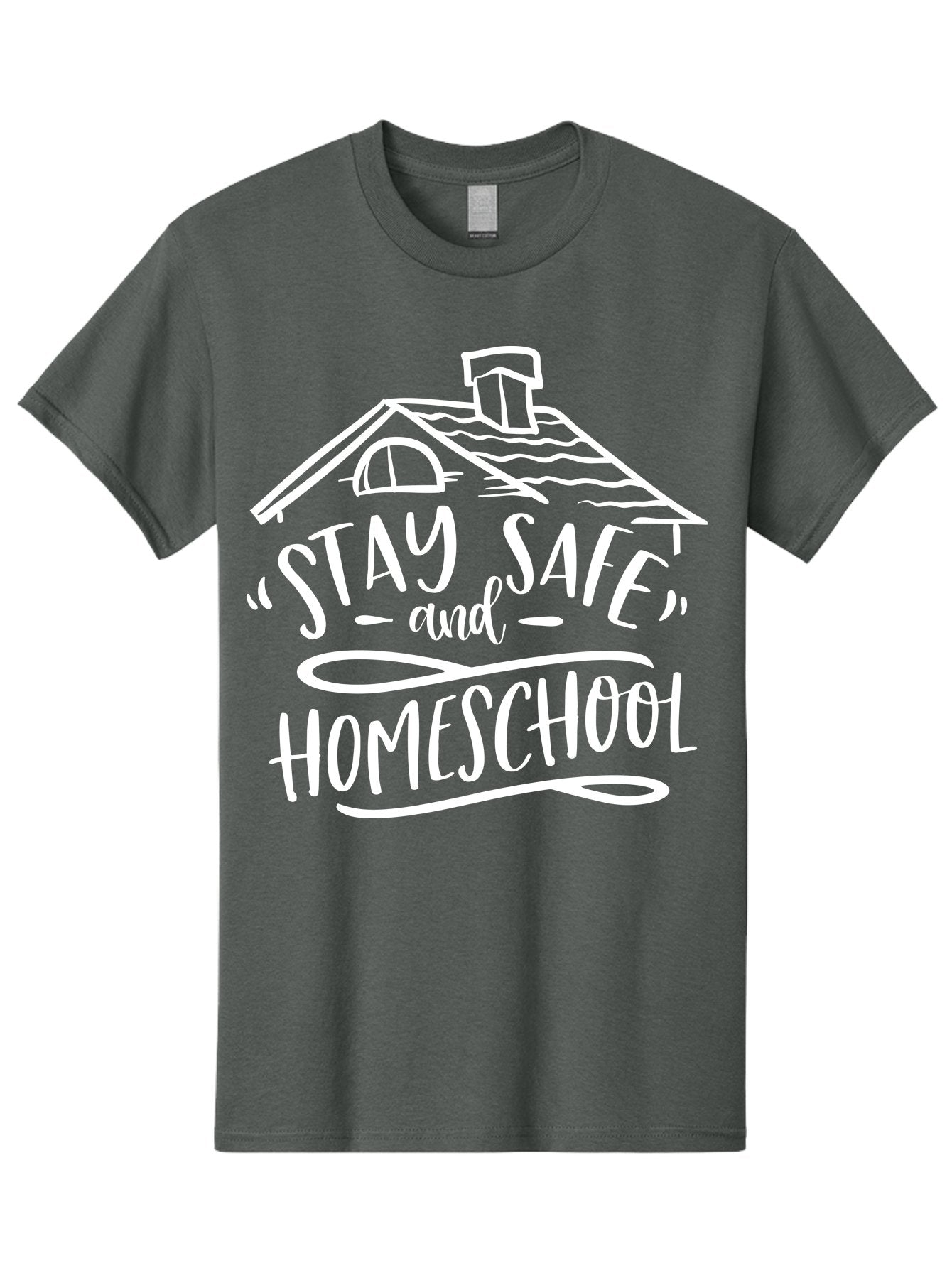 Stay-Safe-And-Homeschool Men'S Graphic Tee, 100% Cotton, Comfortable Casual Summer Wear, Machine Washable, Stay Safe, Homeschool, Online Learning, Home Education, Safe Learning Environment, Homeschooling Resources, Home Schooling Aab431 15