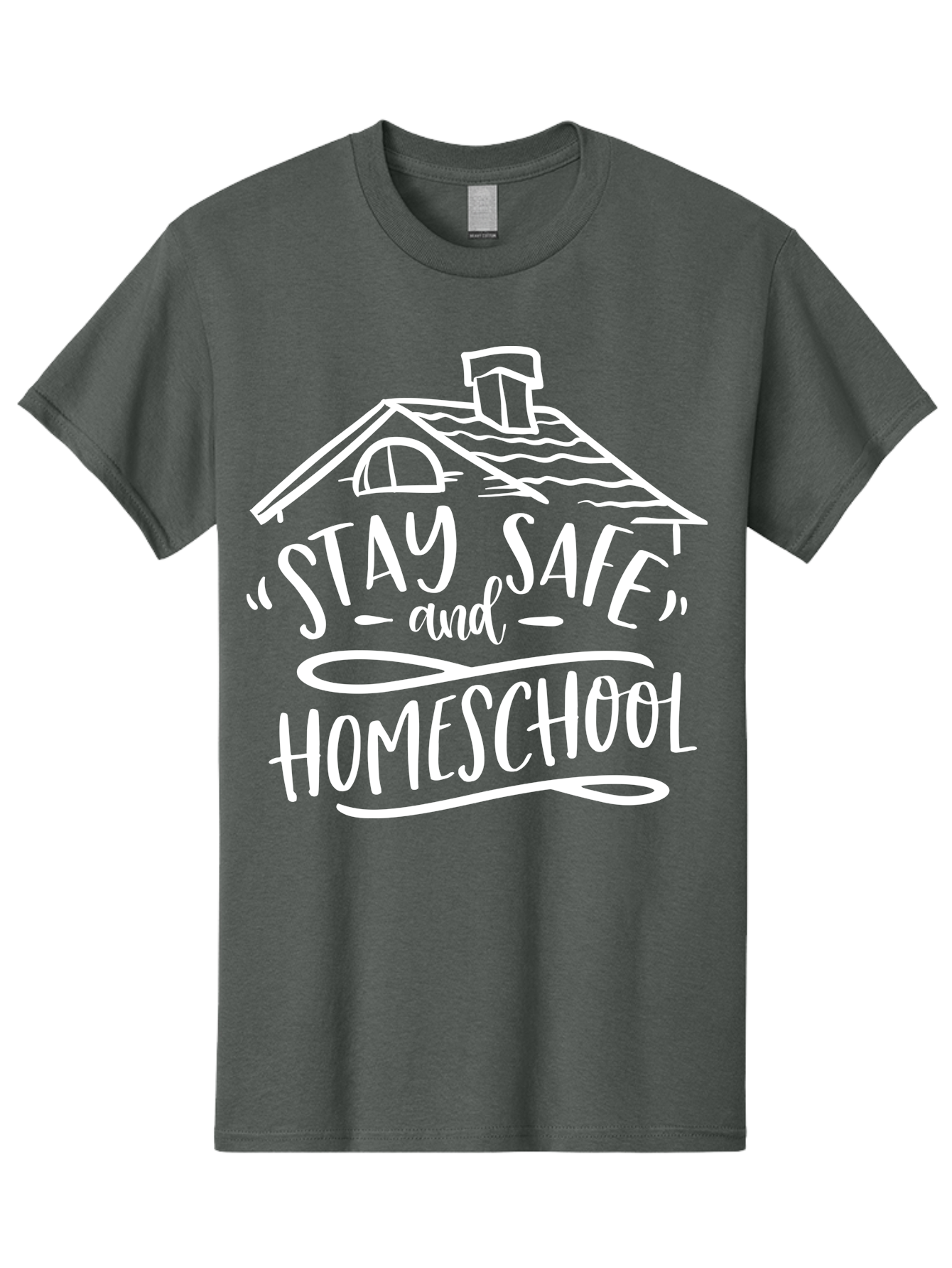 Stay-Safe-And-Homeschool Men'S Graphic Tee, 100% Cotton, Comfortable Casual Summer Wear, Machine Washable, Stay Safe, Homeschool, Online Learning, Home Education, Safe Learning Environment, Homeschooling Resources, Home Schooling Aab431