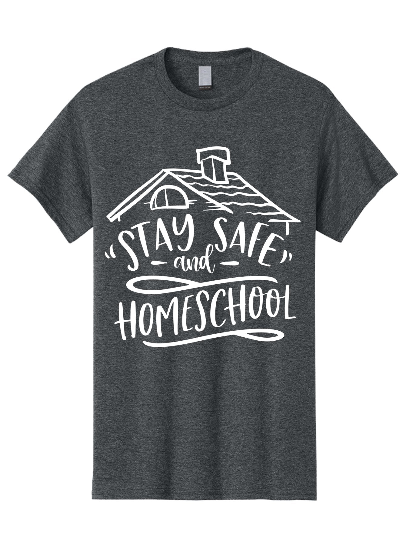 Stay-Safe-And-Homeschool Men'S Graphic Tee, 100% Cotton, Comfortable Casual Summer Wear, Machine Washable, Stay Safe, Homeschool, Online Learning, Home Education, Safe Learning Environment, Homeschooling Resources, Home Schooling Aab431 4