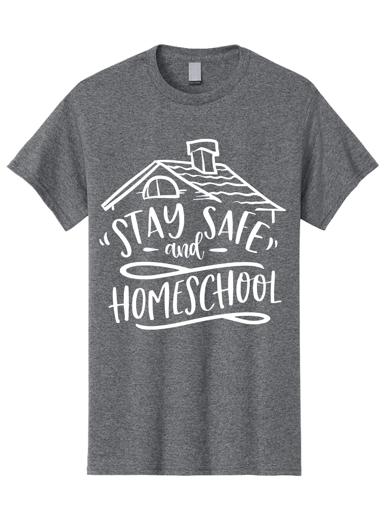 Stay-Safe-And-Homeschool Men'S Graphic Tee, 100% Cotton, Comfortable Casual Summer Wear, Machine Washable, Stay Safe, Homeschool, Online Learning, Home Education, Safe Learning Environment, Homeschooling Resources, Home Schooling Aab431 14