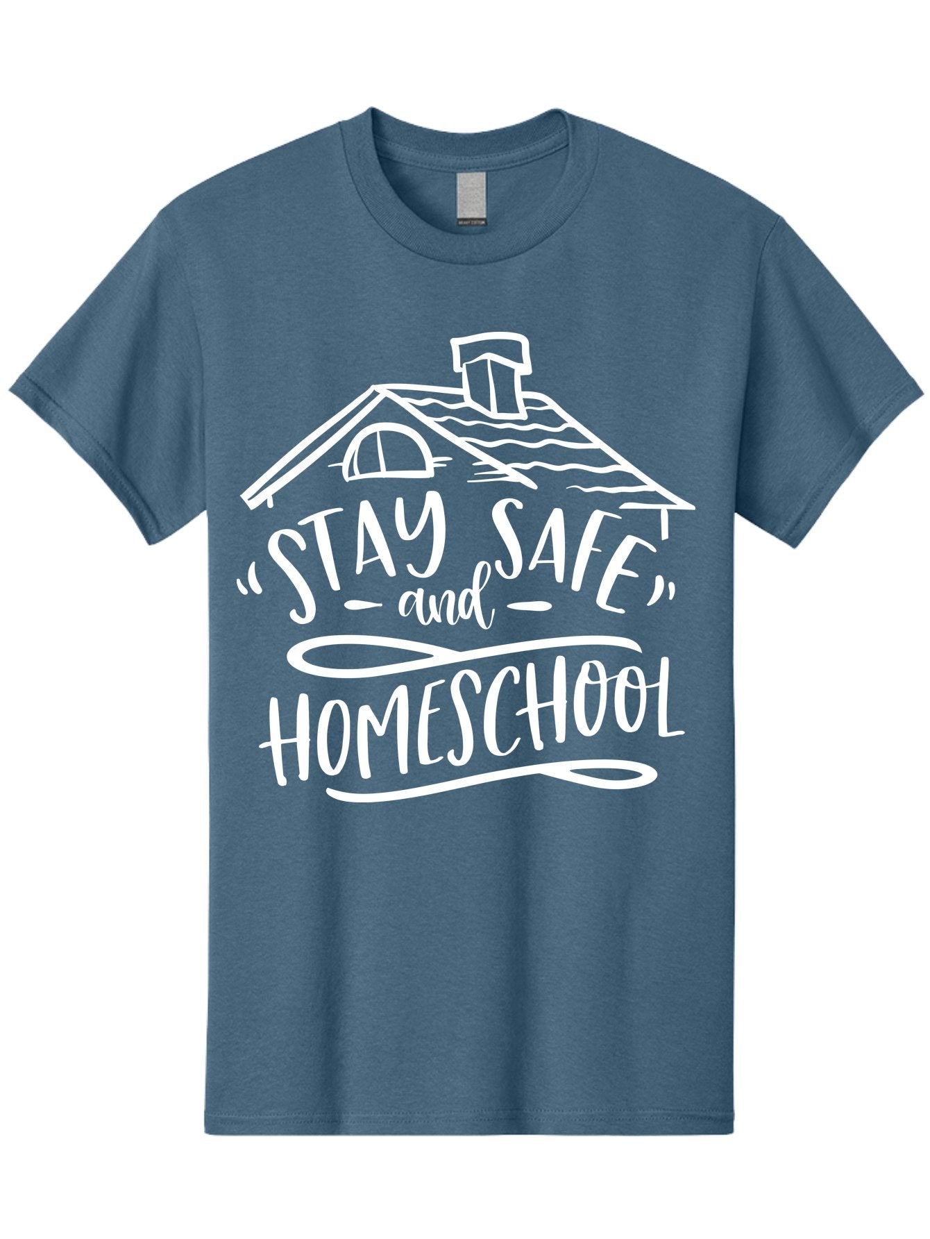 Stay-Safe-And-Homeschool Men'S Graphic Tee, 100% Cotton, Comfortable Casual Summer Wear, Machine Washable, Stay Safe, Homeschool, Online Learning, Home Education, Safe Learning Environment, Homeschooling Resources, Home Schooling Aab431 8