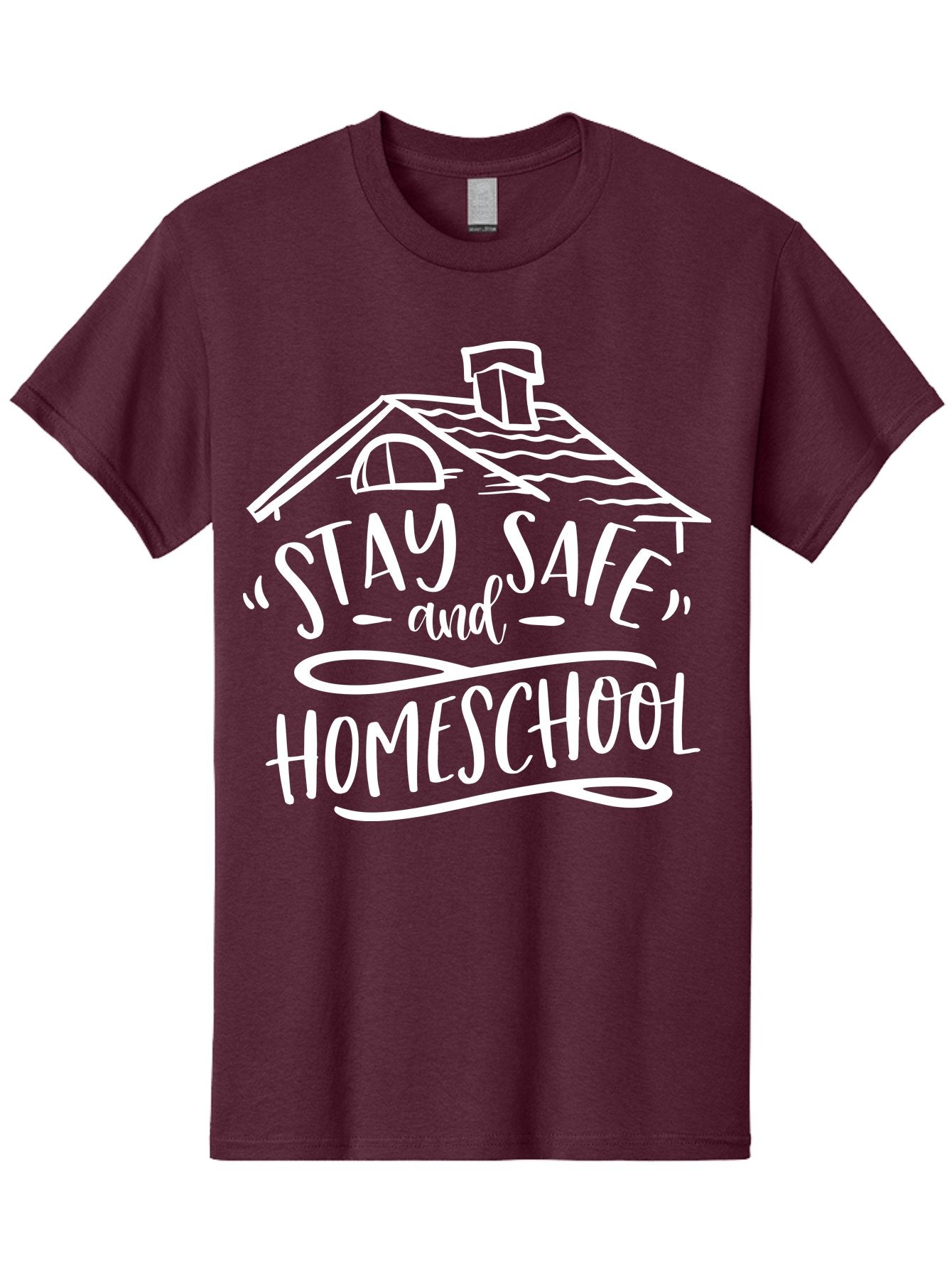 Stay-Safe-And-Homeschool Men'S Graphic Tee, 100% Cotton, Comfortable Casual Summer Wear, Machine Washable, Stay Safe, Homeschool, Online Learning, Home Education, Safe Learning Environment, Homeschooling Resources, Home Schooling Aab431 12