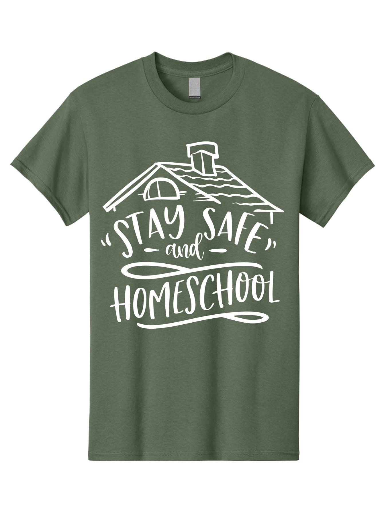 Stay-Safe-And-Homeschool Men'S Graphic Tee, 100% Cotton, Comfortable Casual Summer Wear, Machine Washable, Stay Safe, Homeschool, Online Learning, Home Education, Safe Learning Environment, Homeschooling Resources, Home Schooling Aab431 7