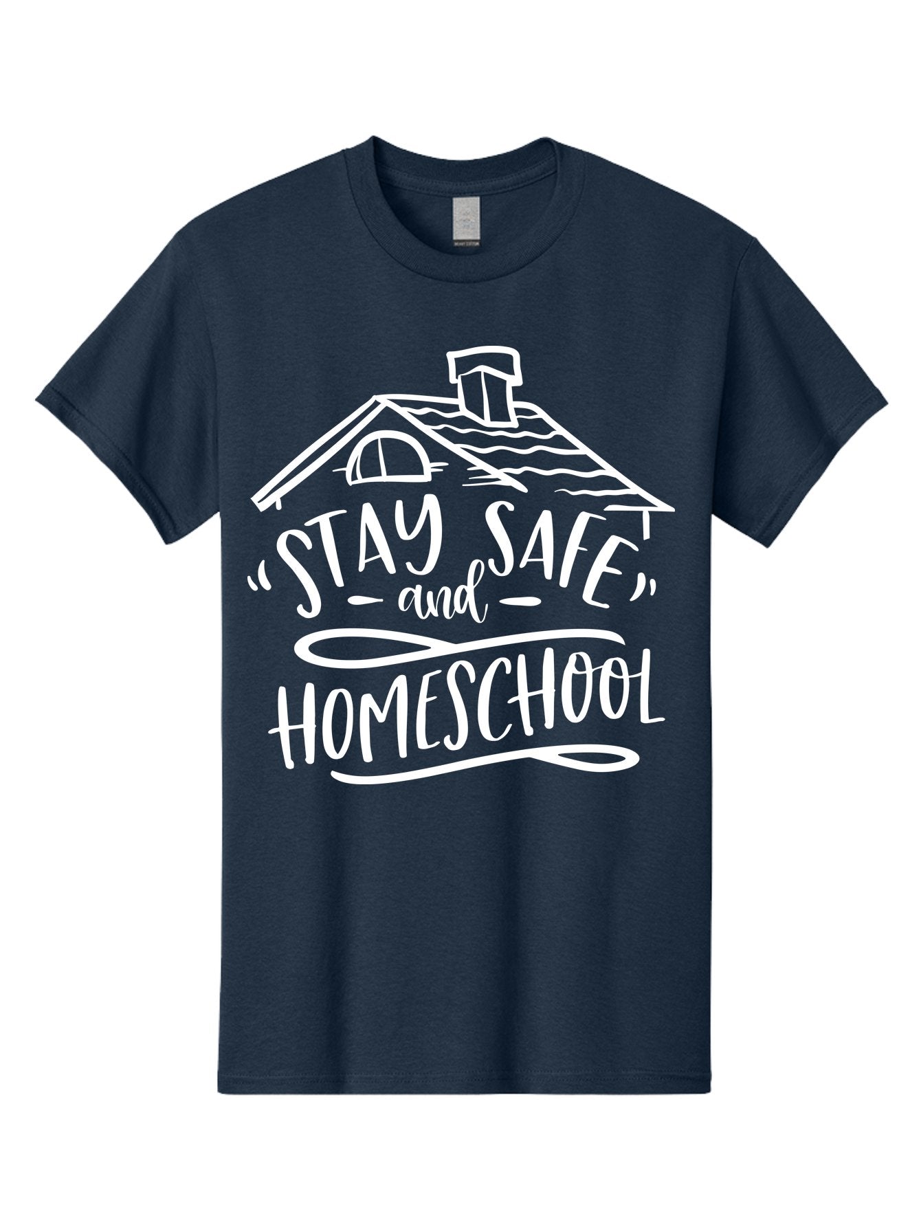 Stay-Safe-And-Homeschool Men'S Graphic Tee, 100% Cotton, Comfortable Casual Summer Wear, Machine Washable, Stay Safe, Homeschool, Online Learning, Home Education, Safe Learning Environment, Homeschooling Resources, Home Schooling Aab431 5
