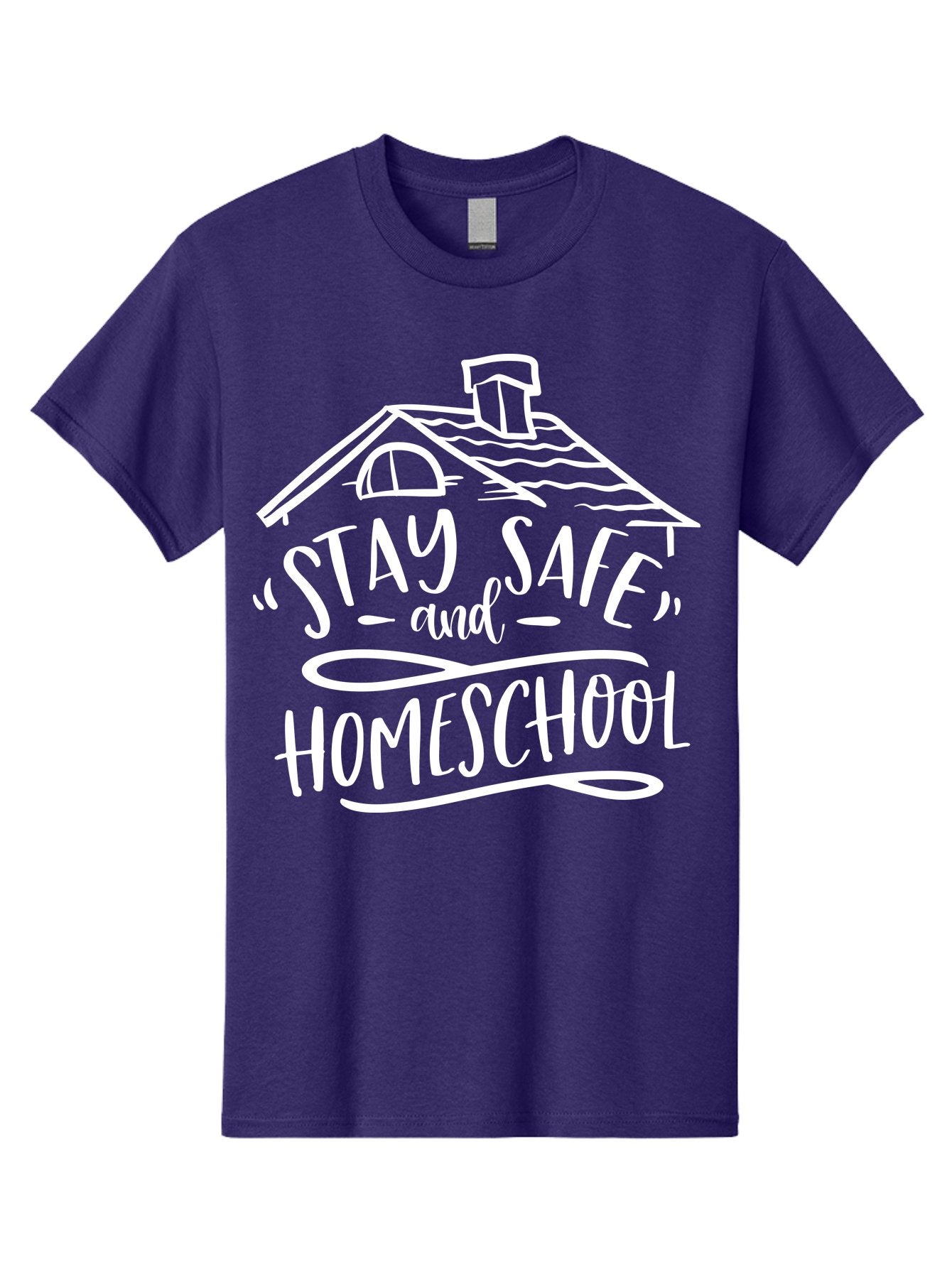 Stay-Safe-And-Homeschool Men'S Graphic Tee, 100% Cotton, Comfortable Casual Summer Wear, Machine Washable, Stay Safe, Homeschool, Online Learning, Home Education, Safe Learning Environment, Homeschooling Resources, Home Schooling Aab431 3