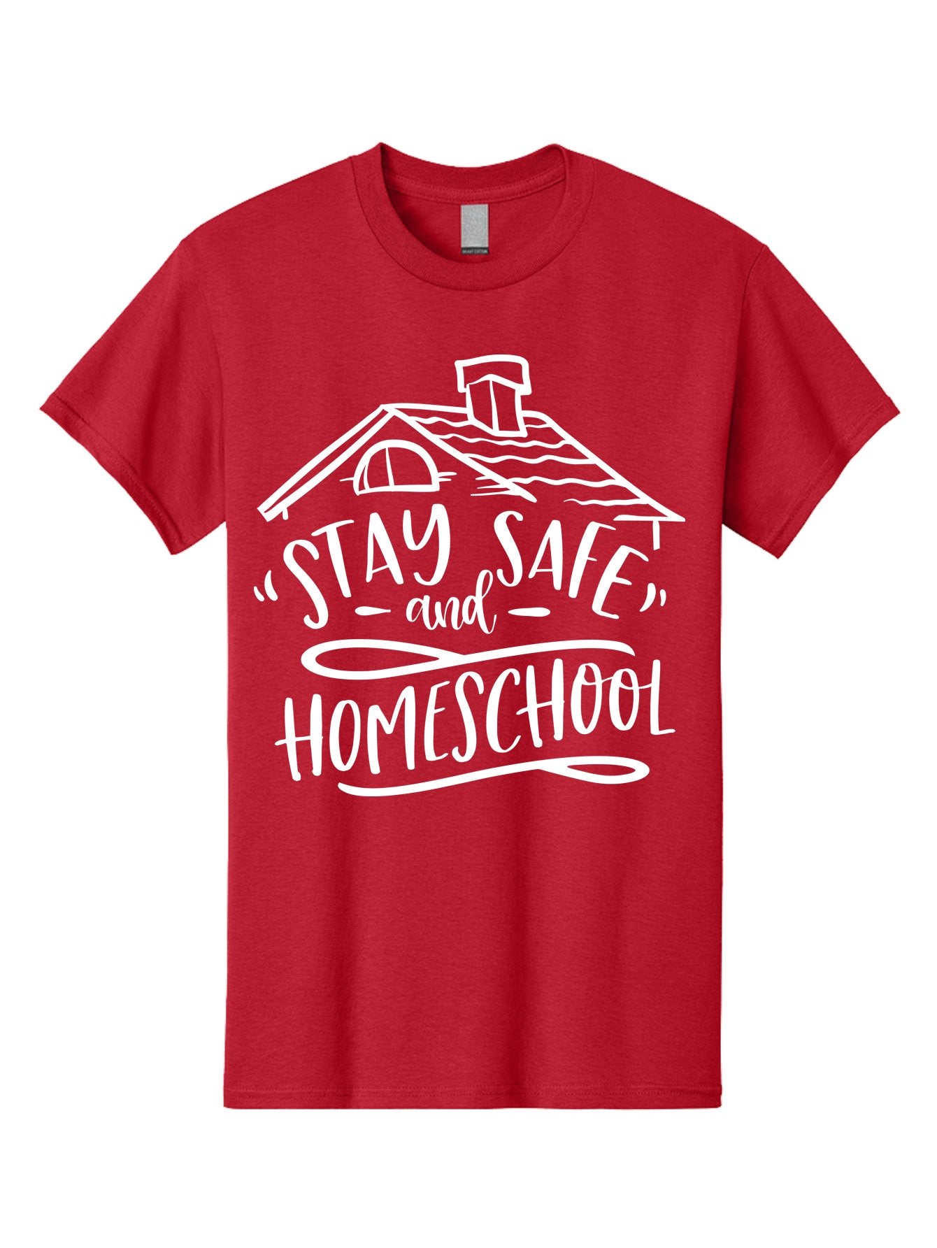 Stay-Safe-And-Homeschool Men'S Graphic Tee, 100% Cotton, Comfortable Casual Summer Wear, Machine Washable, Stay Safe, Homeschool, Online Learning, Home Education, Safe Learning Environment, Homeschooling Resources, Home Schooling Aab431 9