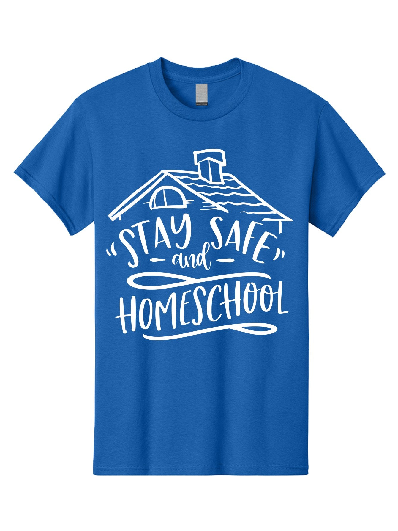 Stay-Safe-And-Homeschool Men'S Graphic Tee, 100% Cotton, Comfortable Casual Summer Wear, Machine Washable, Stay Safe, Homeschool, Online Learning, Home Education, Safe Learning Environment, Homeschooling Resources, Home Schooling Aab431 13